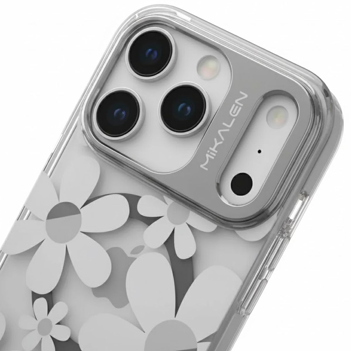 CASE - Funda Mikalen Flower Magsafe Floreado para iPhone 17 Pro Max - Gris
