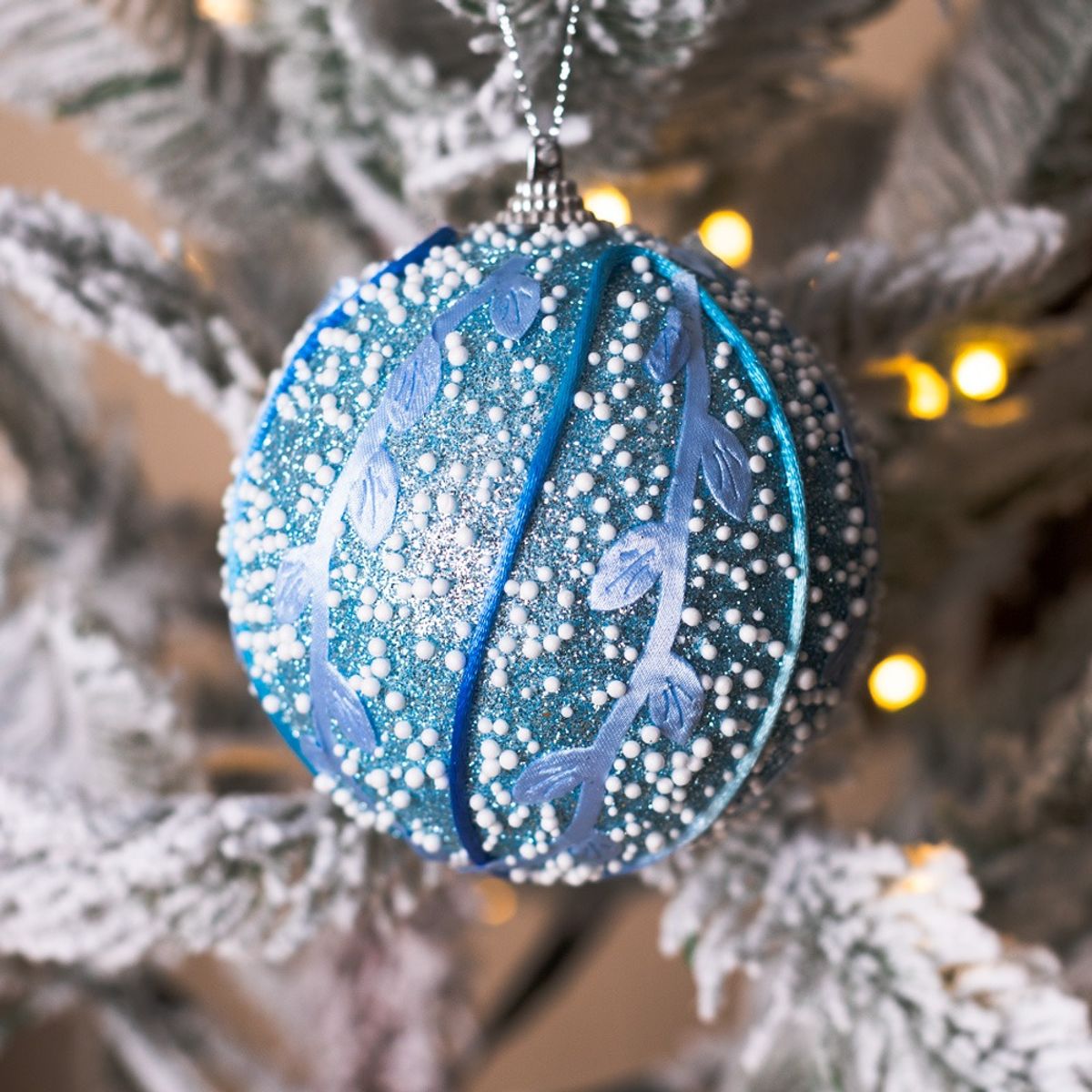 PANORAMA HOGAR - SETX6 ESFERAS CELESTE 10CM PVC