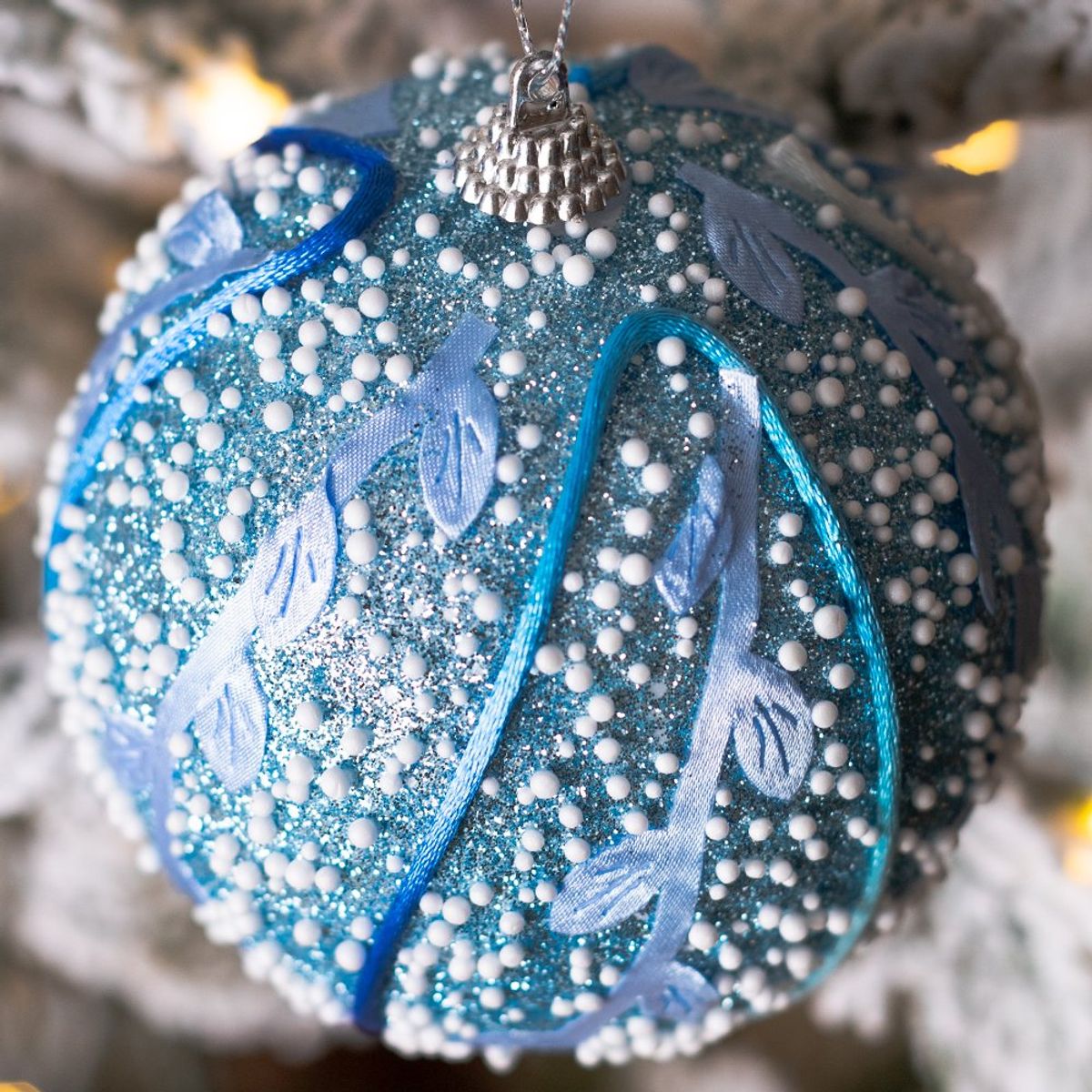 PANORAMA HOGAR - SETX6 ESFERAS CELESTE 10CM PVC