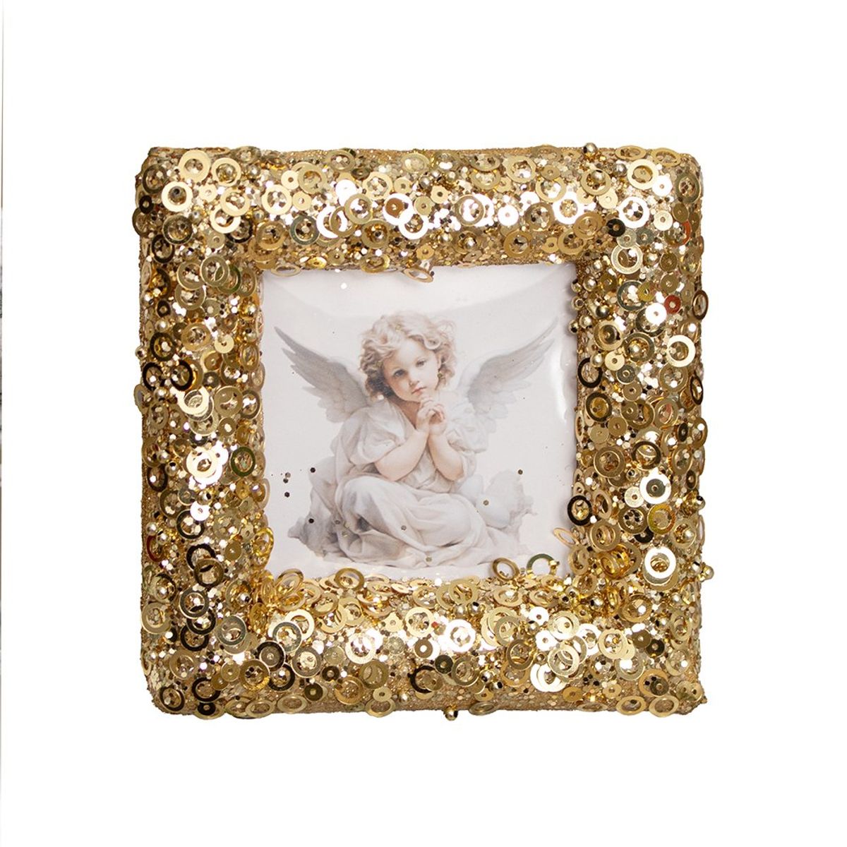 PANORAMA HOGAR - SETX4 PORTARRETRATO COLGANTE DORADO