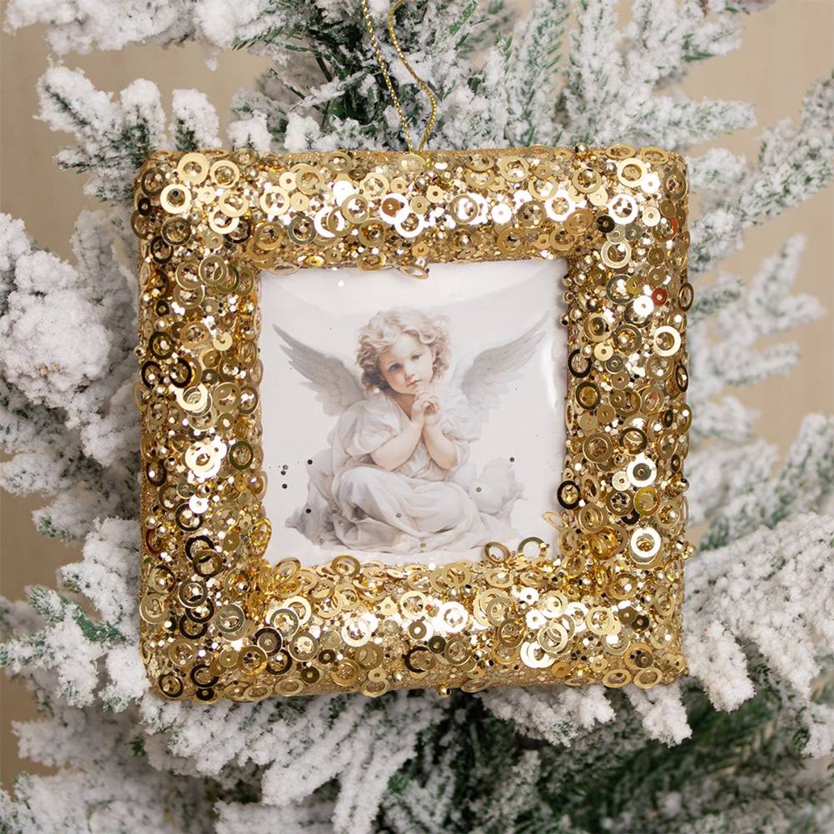 PANORAMA HOGAR - SETX4 PORTARRETRATO COLGANTE DORADO