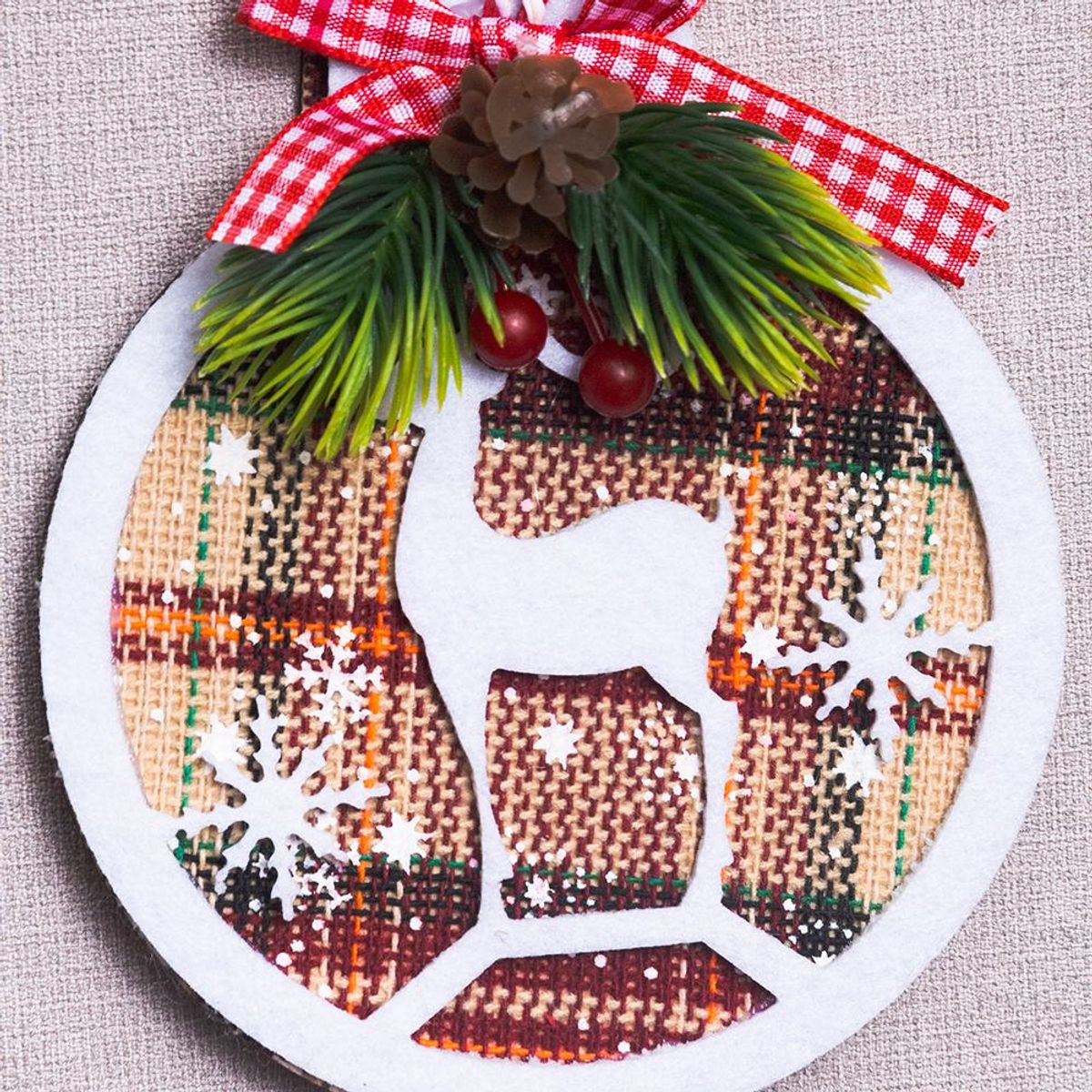 PANORAMA HOGAR - SETX4 ADORNO CIRCULAR RENO PVC PARA COLGAR