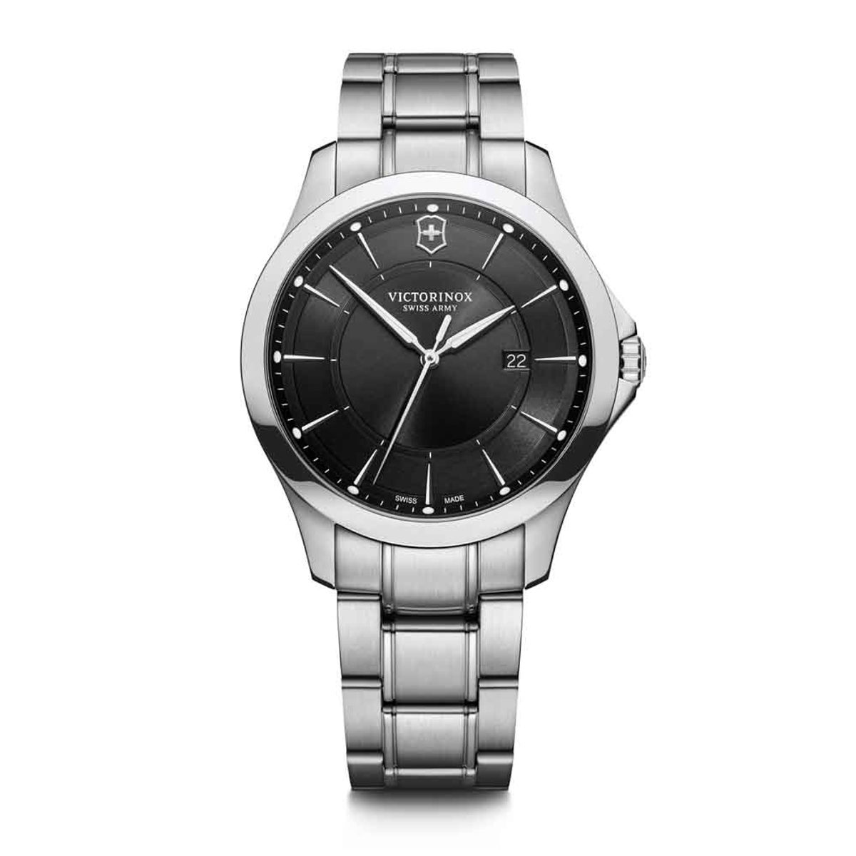 Victorinox - Reloj Alliance correa de acero inoxidable dial Negro Victorinox