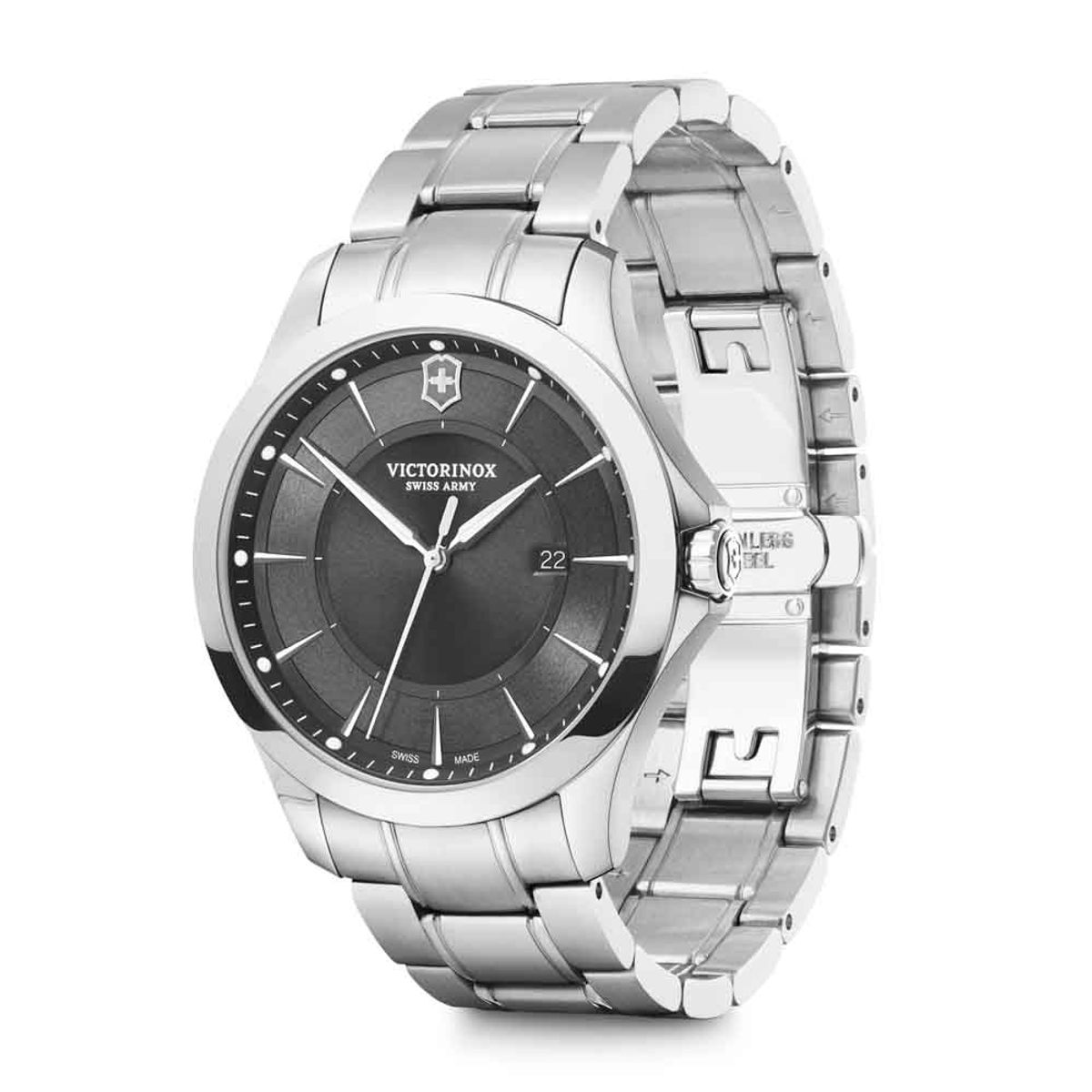 Victorinox - Reloj Alliance correa de acero inoxidable dial Negro Victorinox