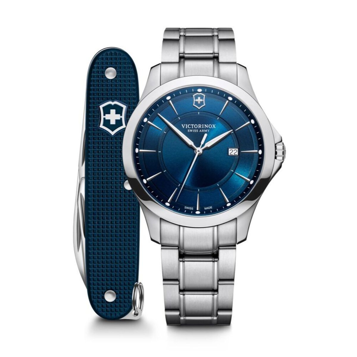 VICTORINOX - Juego de reloj Alliance con navaja suiza