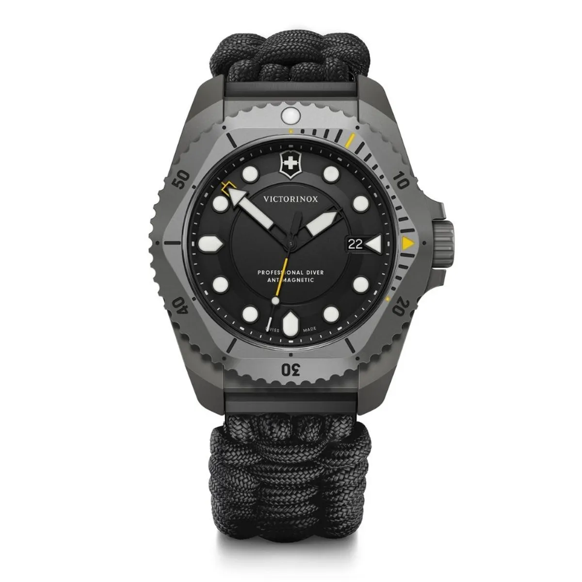 Victorinox - Reloj Dive Pro correa de paracord color negro dial color Negro Victorinox