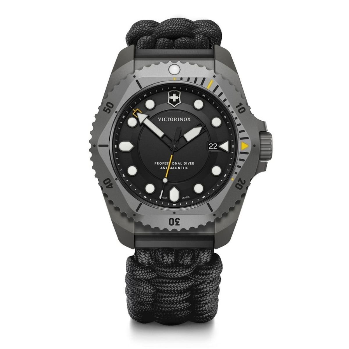 Victorinox - Reloj Dive Pro correa de paracord color negro dial color Negro Victorinox