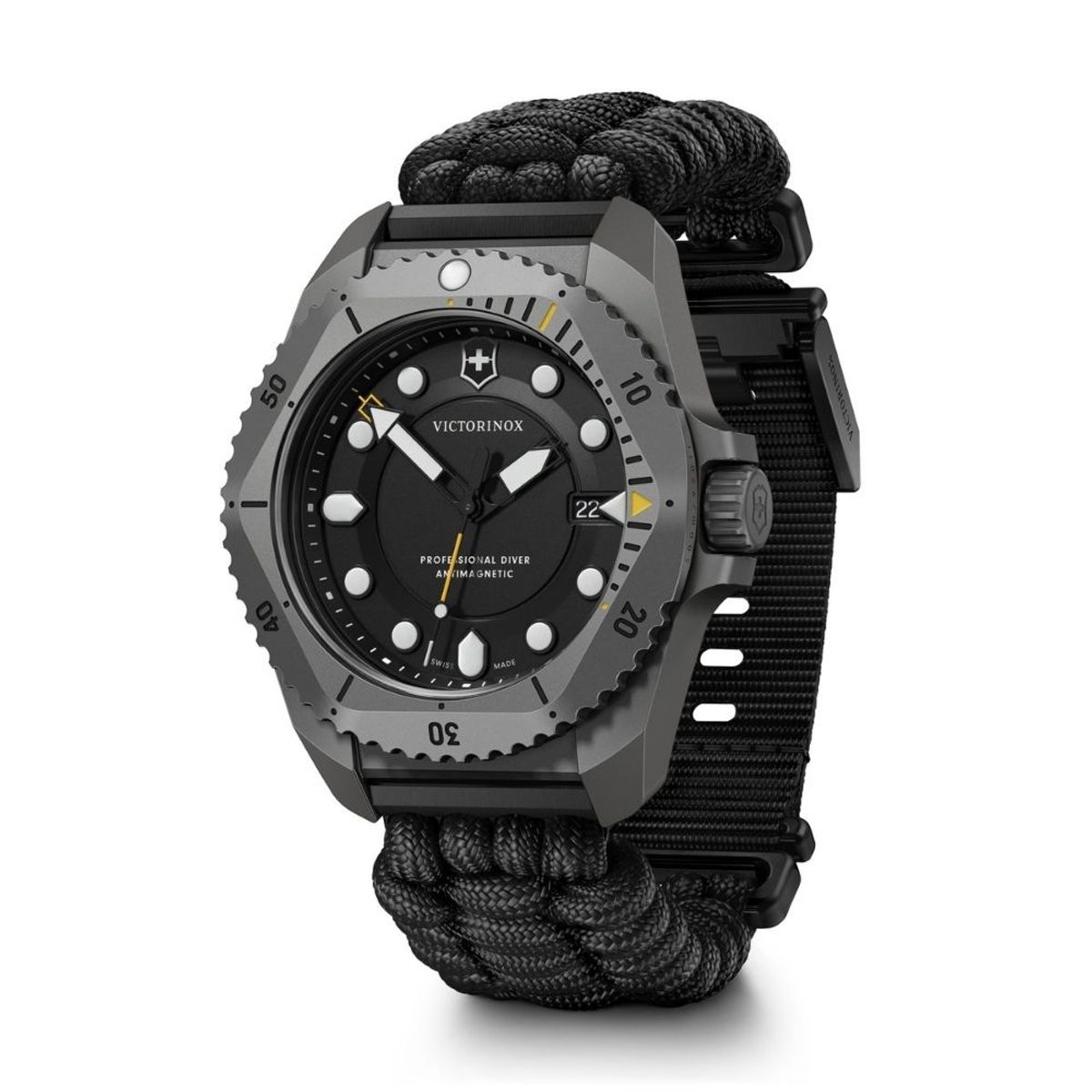 Victorinox - Reloj Dive Pro correa de paracord color negro dial color Negro Victorinox