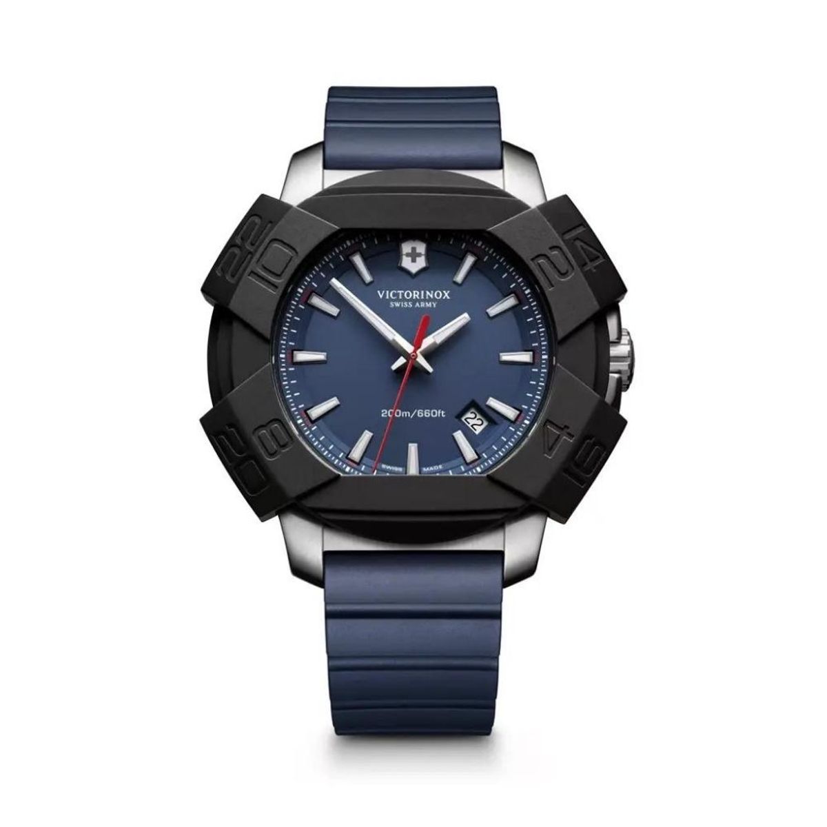 VICTORINOX - Reloj INOX correa de caucho azul dial azul Victorinox