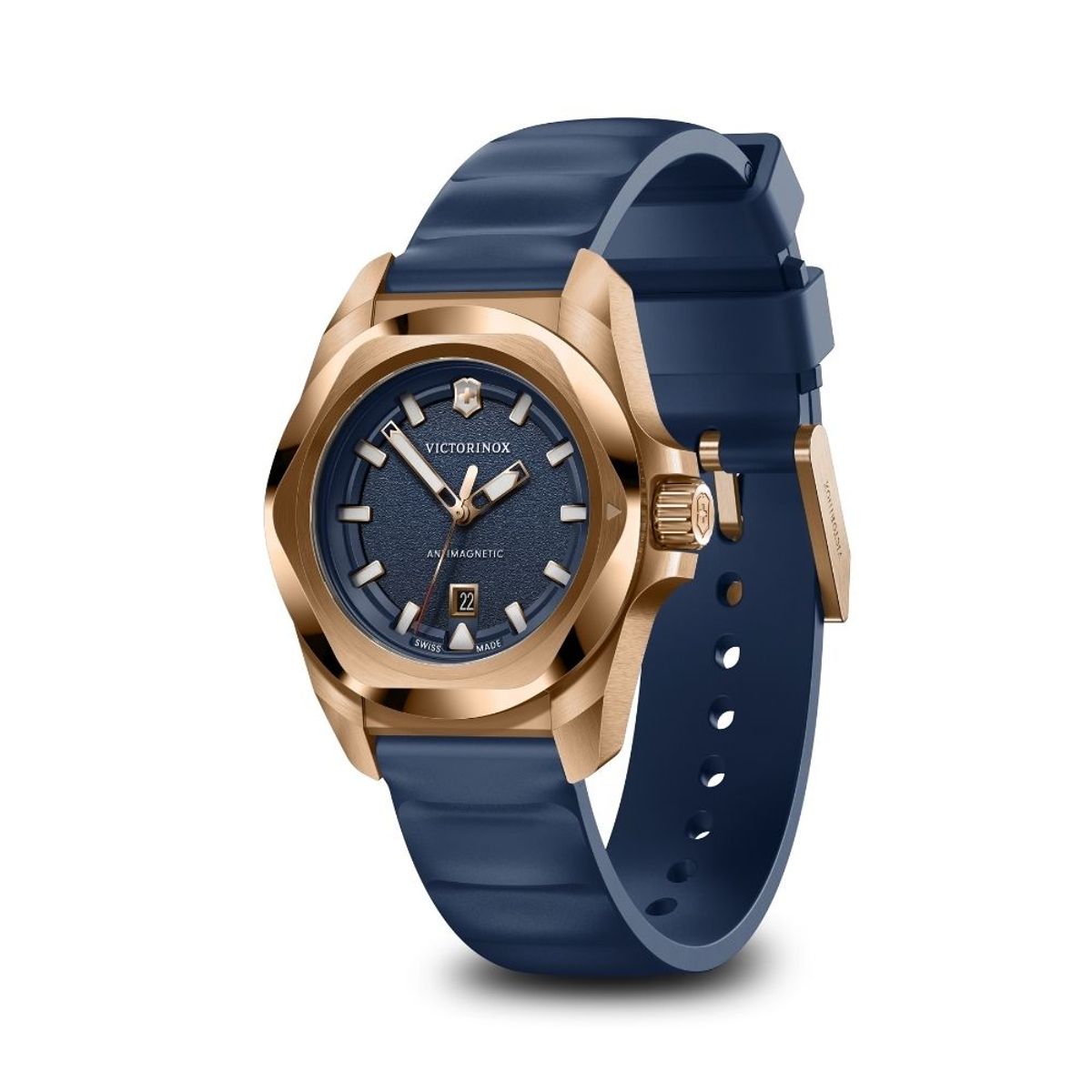 VICTORINOX - Reloj INOX 32 correa de caucho Azul dial Azul Victorinox