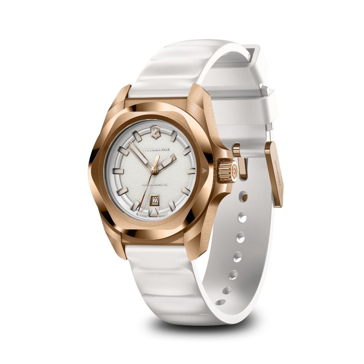 VICTORINOX - Reloj INOX 32 correa de caucho Blanco dial Blanco Victorinox