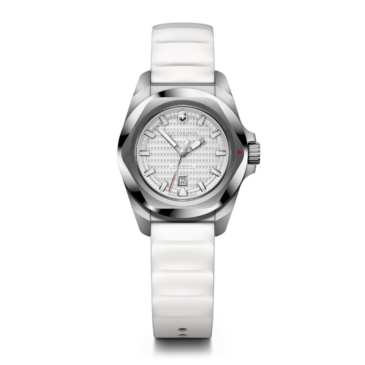 VICTORINOX - Reloj INOX Small Automático correa de caucho Blanco dial Blanco Victorinox