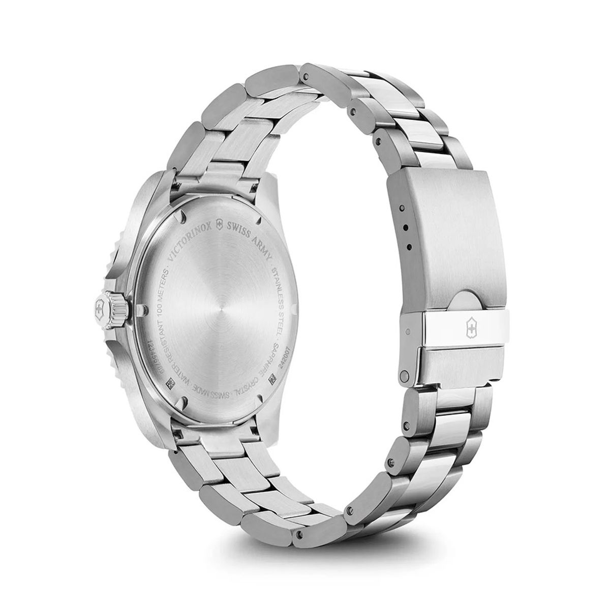 VICTORINOX - Reloj Maverick Large correa de acero inoxidable dial azul Victorinox