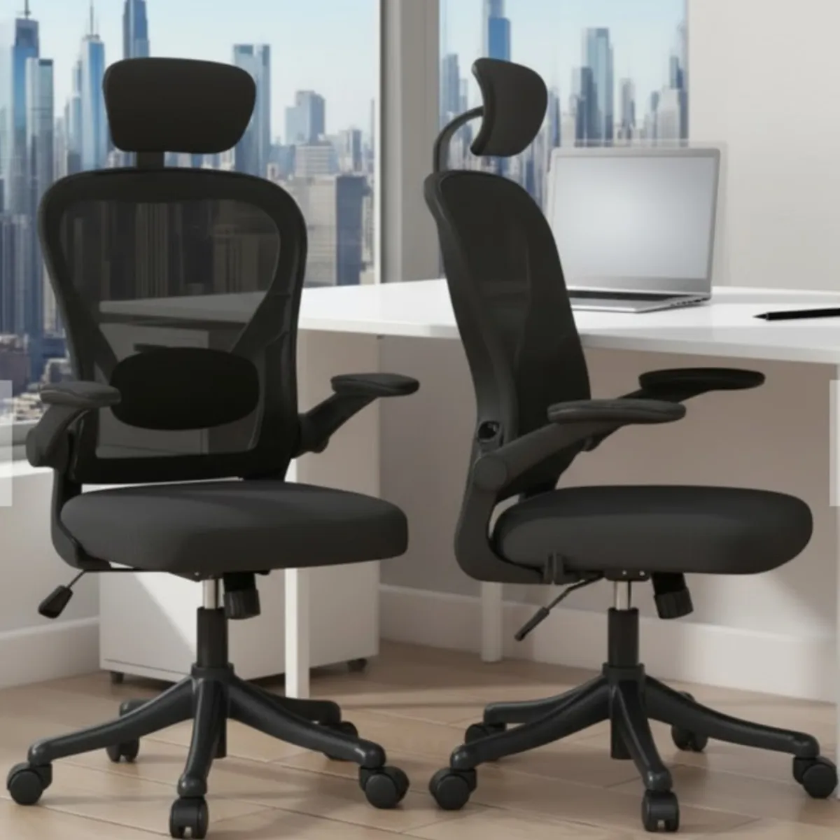 GENERICO - Sillas Pack x2 Ergonomicas Oficina Gamer Escritorio Ajustable Elegante