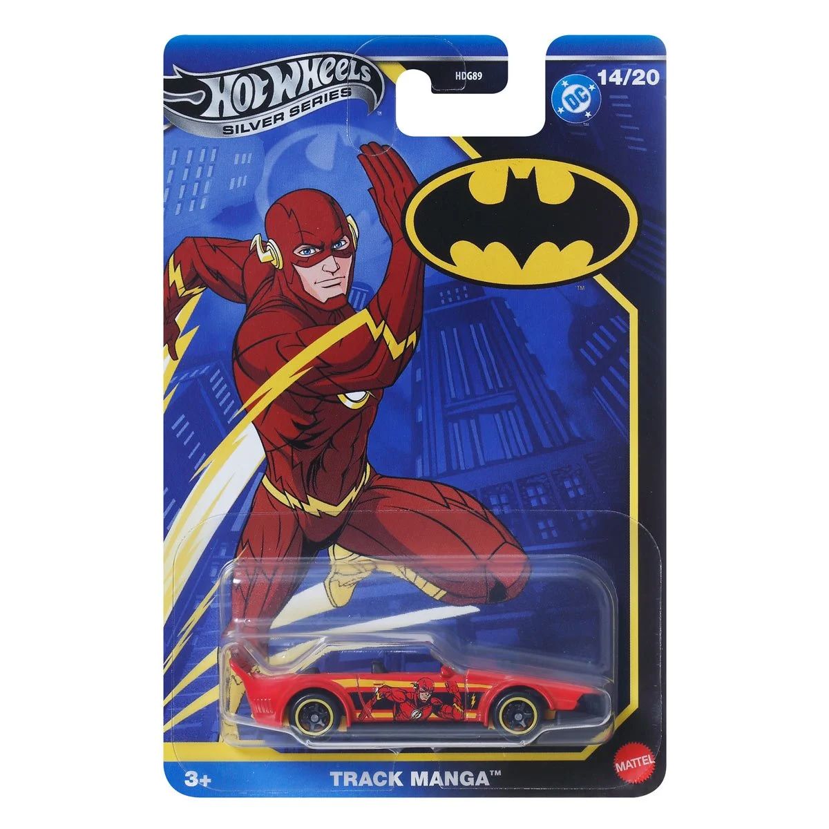 HOT WHEELS - Hot Wheels Batman Track Manga auto DC The Flash GwenBarry Allen Silver Series