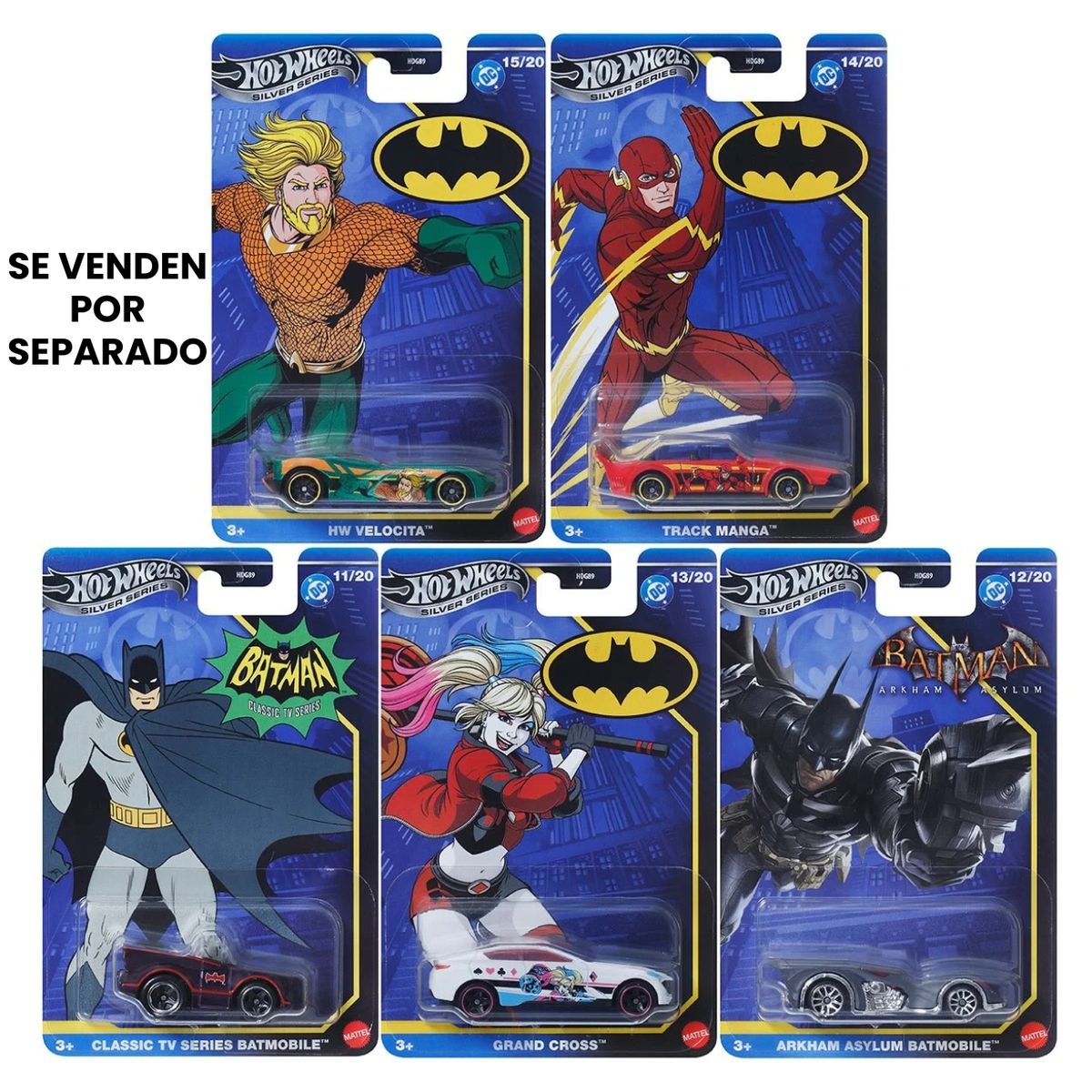 HOT WHEELS - Hot Wheels Batman Track Manga auto DC The Flash GwenBarry Allen Silver Series