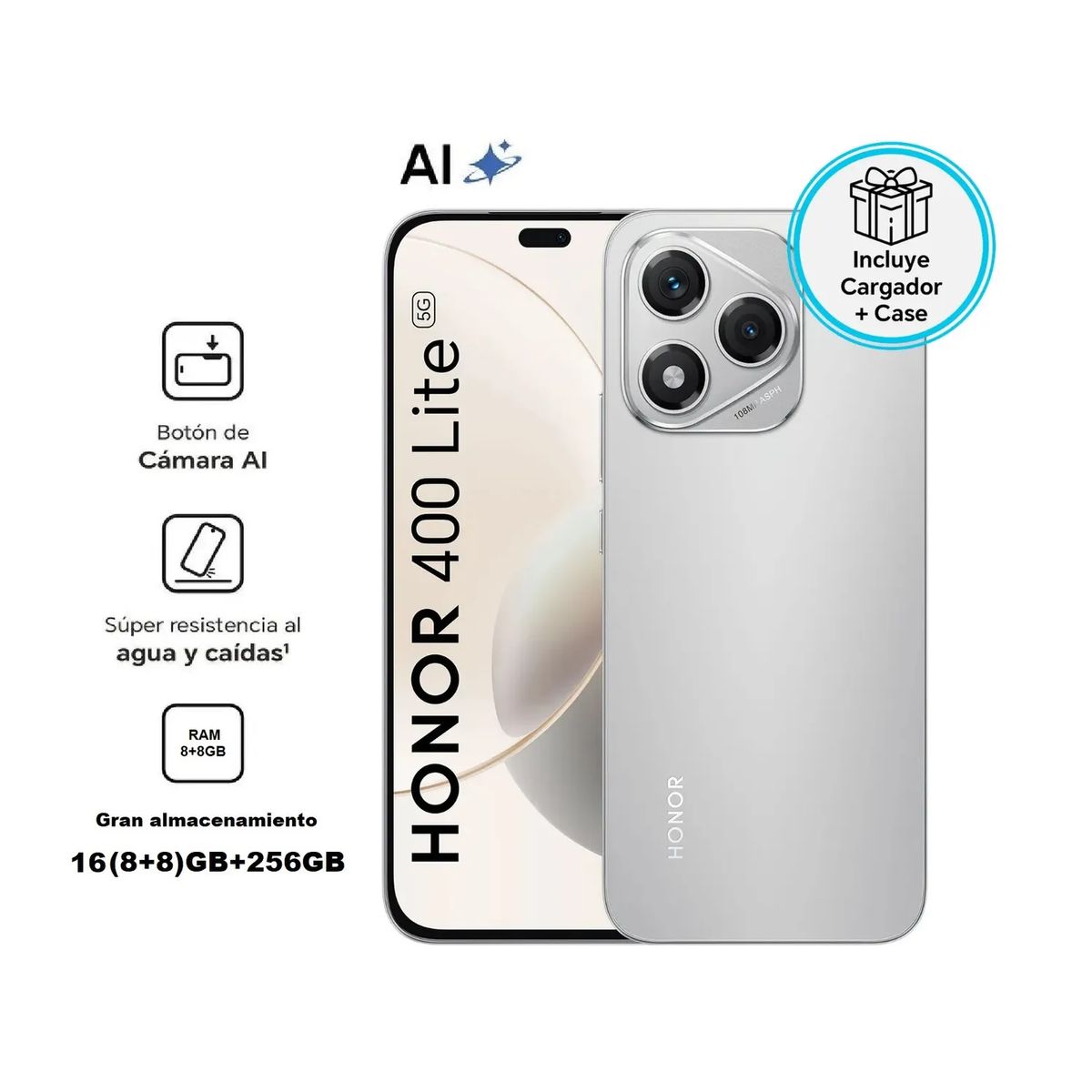 HONOR - Celular Honor 400 Lite 8+256 GB Velvet Grey