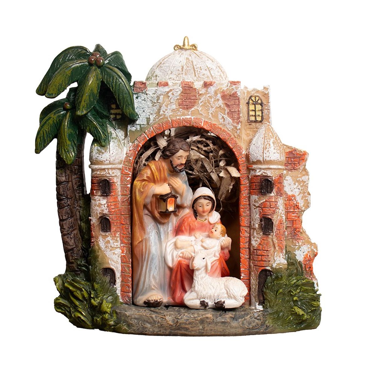 PANORAMA HOGAR - SAGRADA FAMILIA CON ESTABLO 15CM