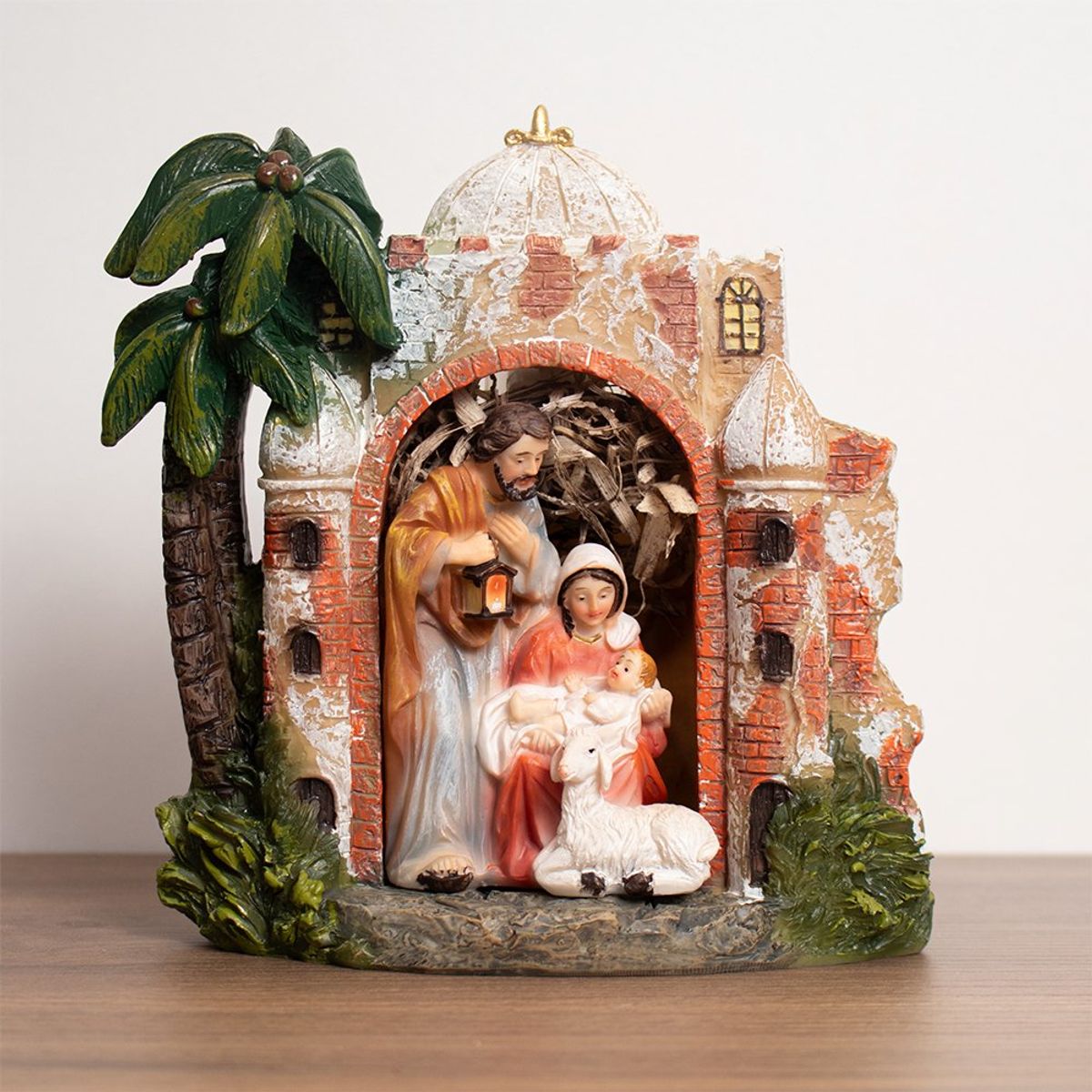 PANORAMA HOGAR - SAGRADA FAMILIA CON ESTABLO 15CM