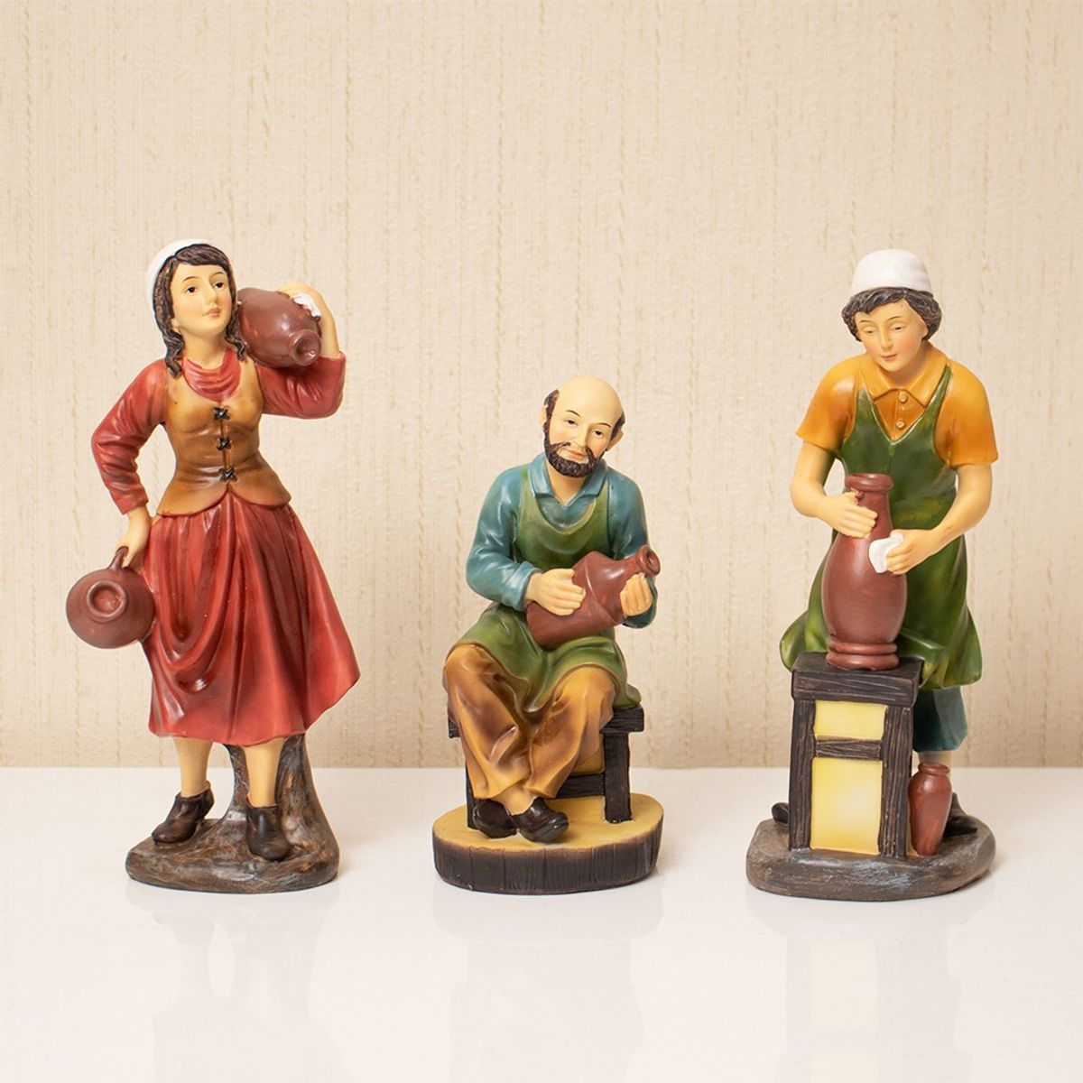 PANORAMA HOGAR - SETX3 ALDEANOS 25CM POLIRESINA