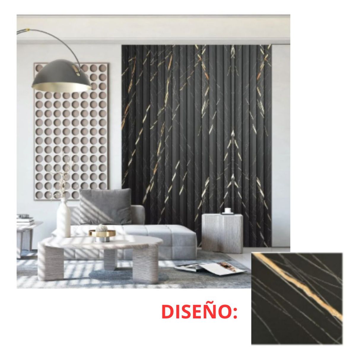 GENERICO - Pack x10 unidades Wall Panel Decorativo para Pared Premium Black