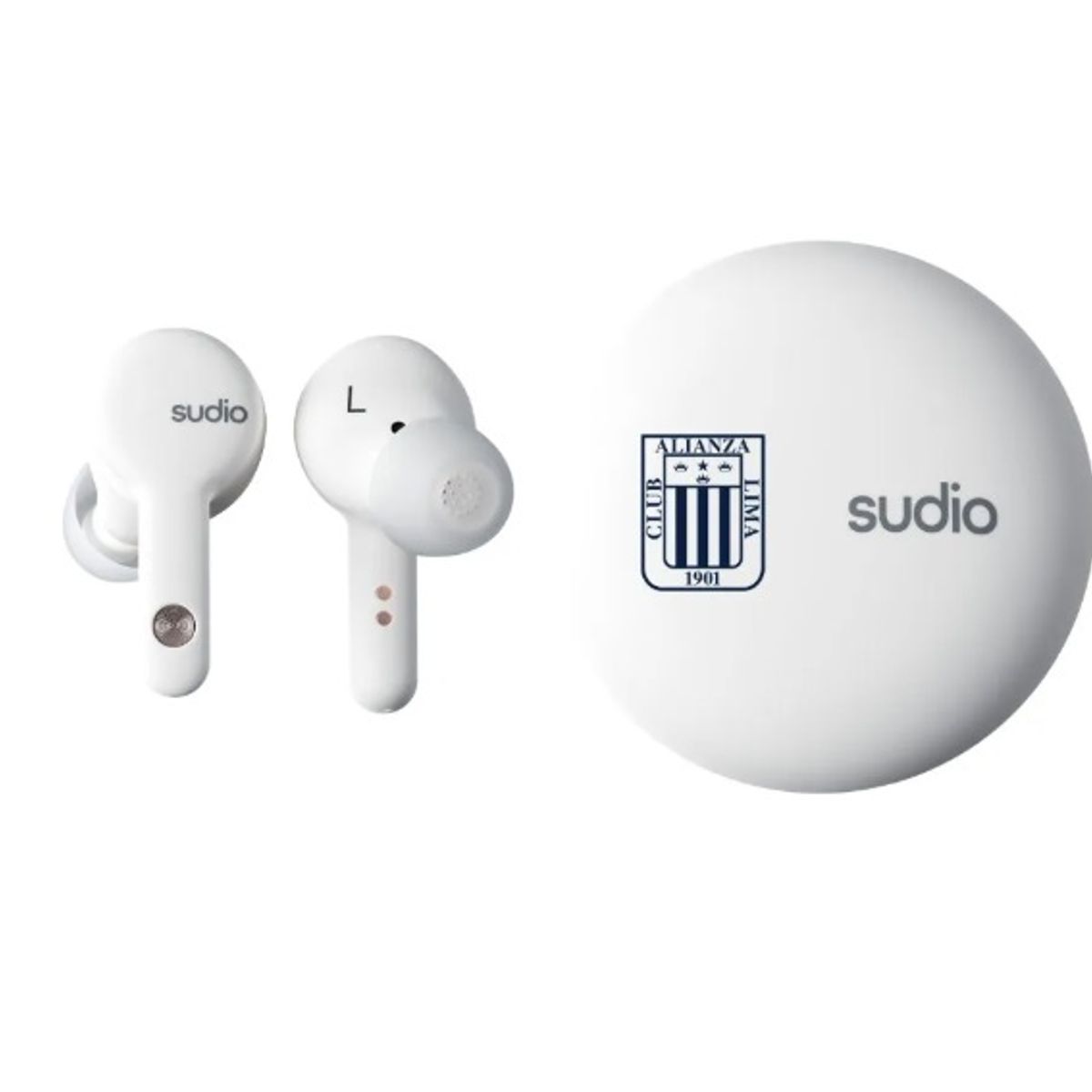 SUDIO - Audífono Sudio A2 Alianza Lima Earbuds Bluetooth Blanco