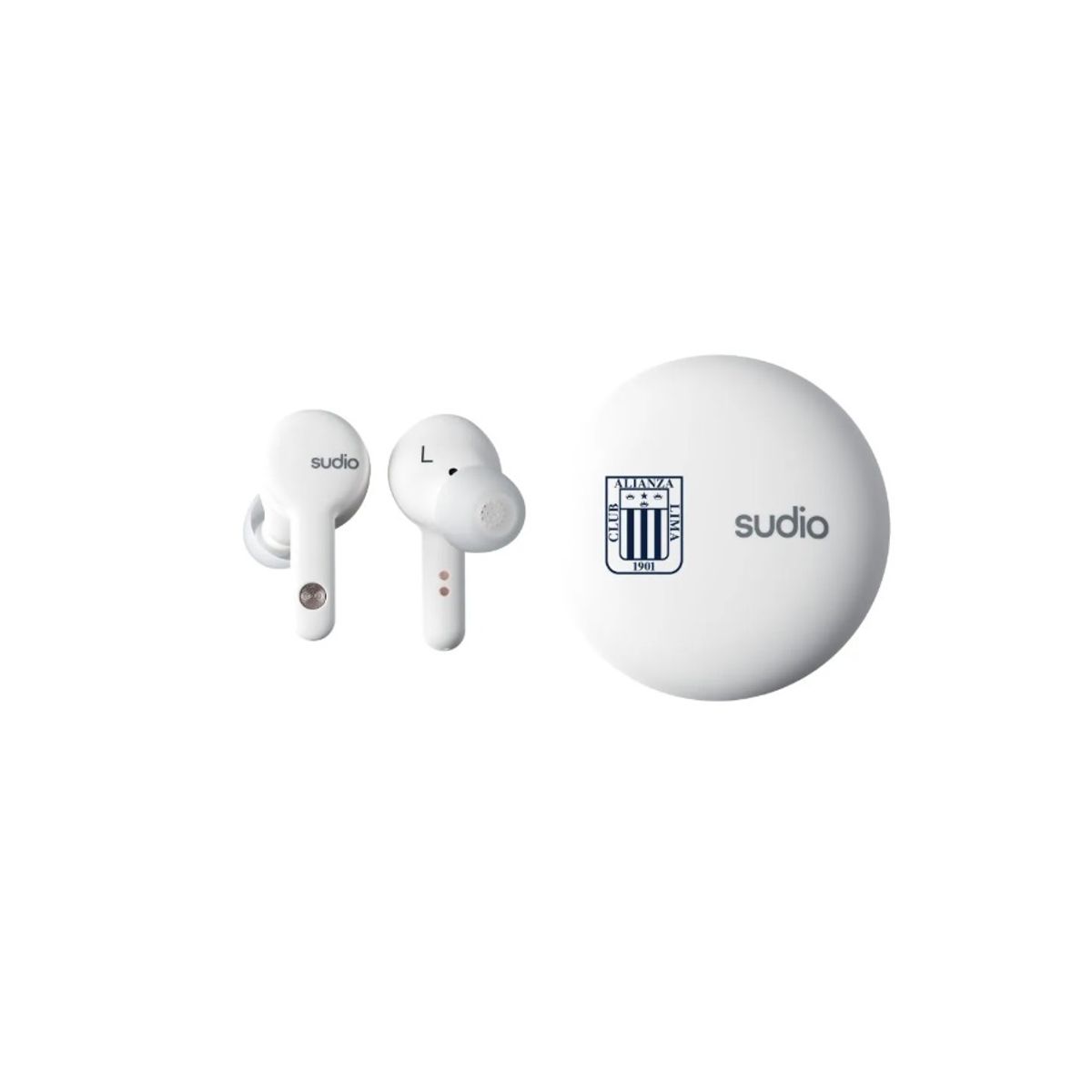 SUDIO - Audífono Sudio A2 Alianza Lima Earbuds Bluetooth Blanco