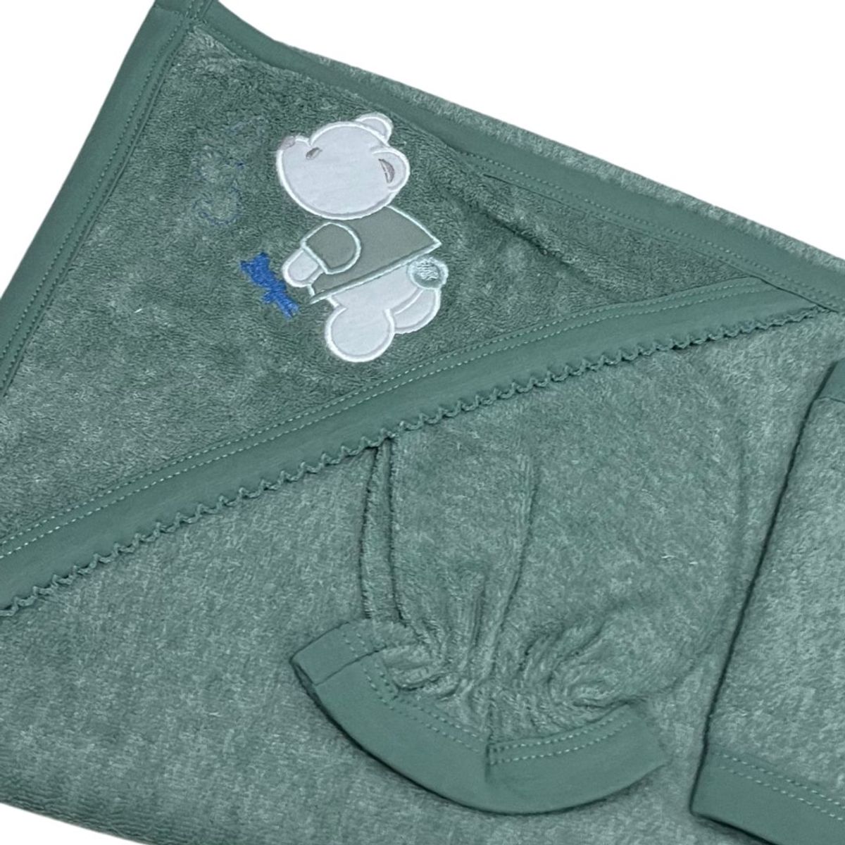 GENERICO - Toalla Con Capucha Para Bebe color verde