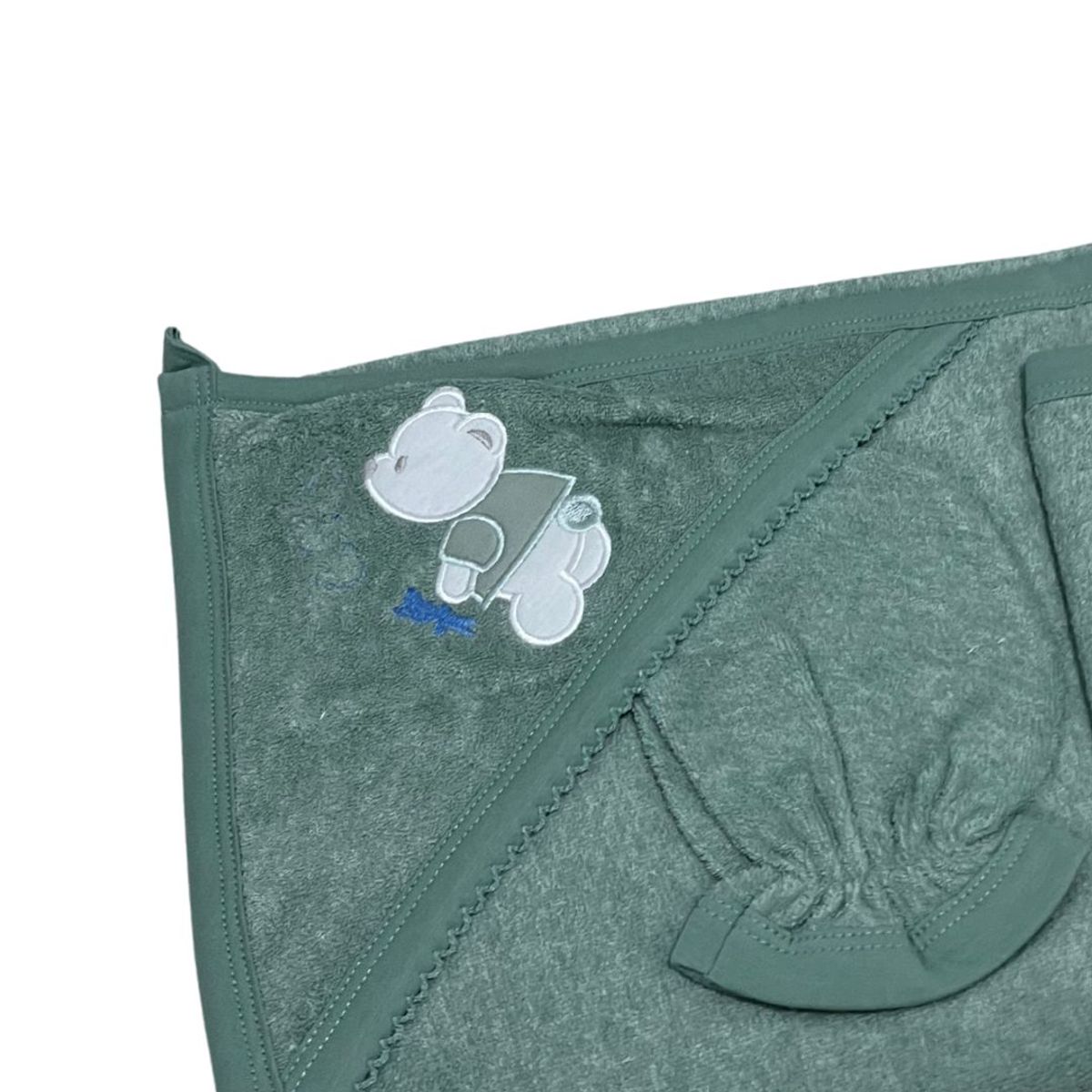 GENERICO - Toalla Con Capucha Para Bebe color verde