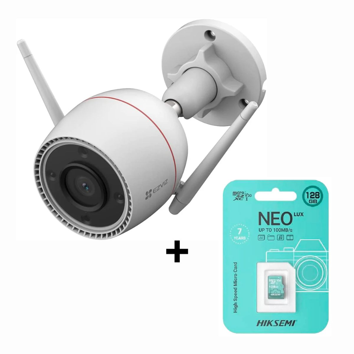 EZVIZ - Cámara de Seguridad para Exteriores EZVIZ H3C 3MP + SD 64GB