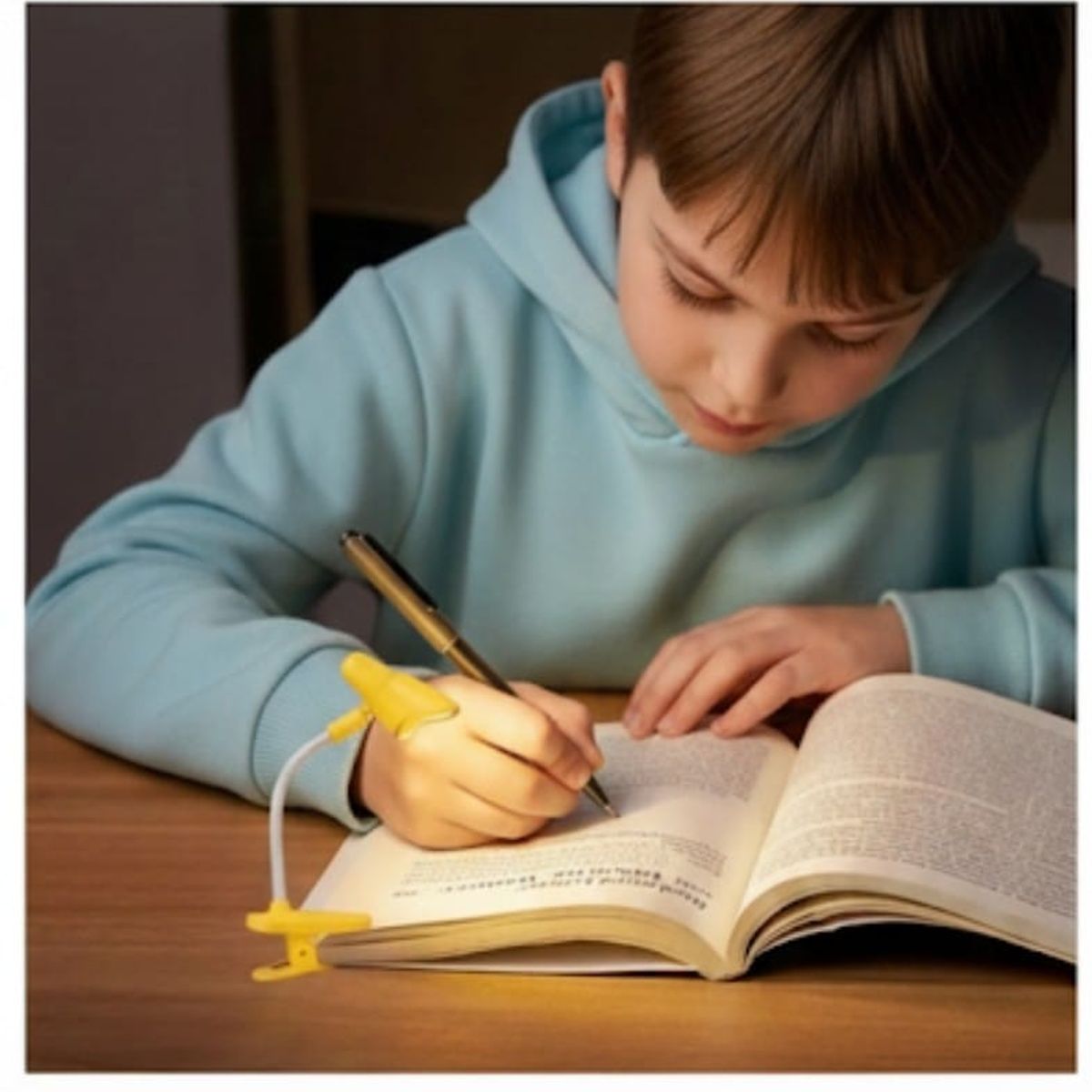 JUST HOME COLLECTION - LUZ DE LECTURA LED PÀCK X2 LUZ CÁLIDA CON CLIP INFANTIL DEER HOME COLLECTION AMARILLO 3 PILAS EXTRA