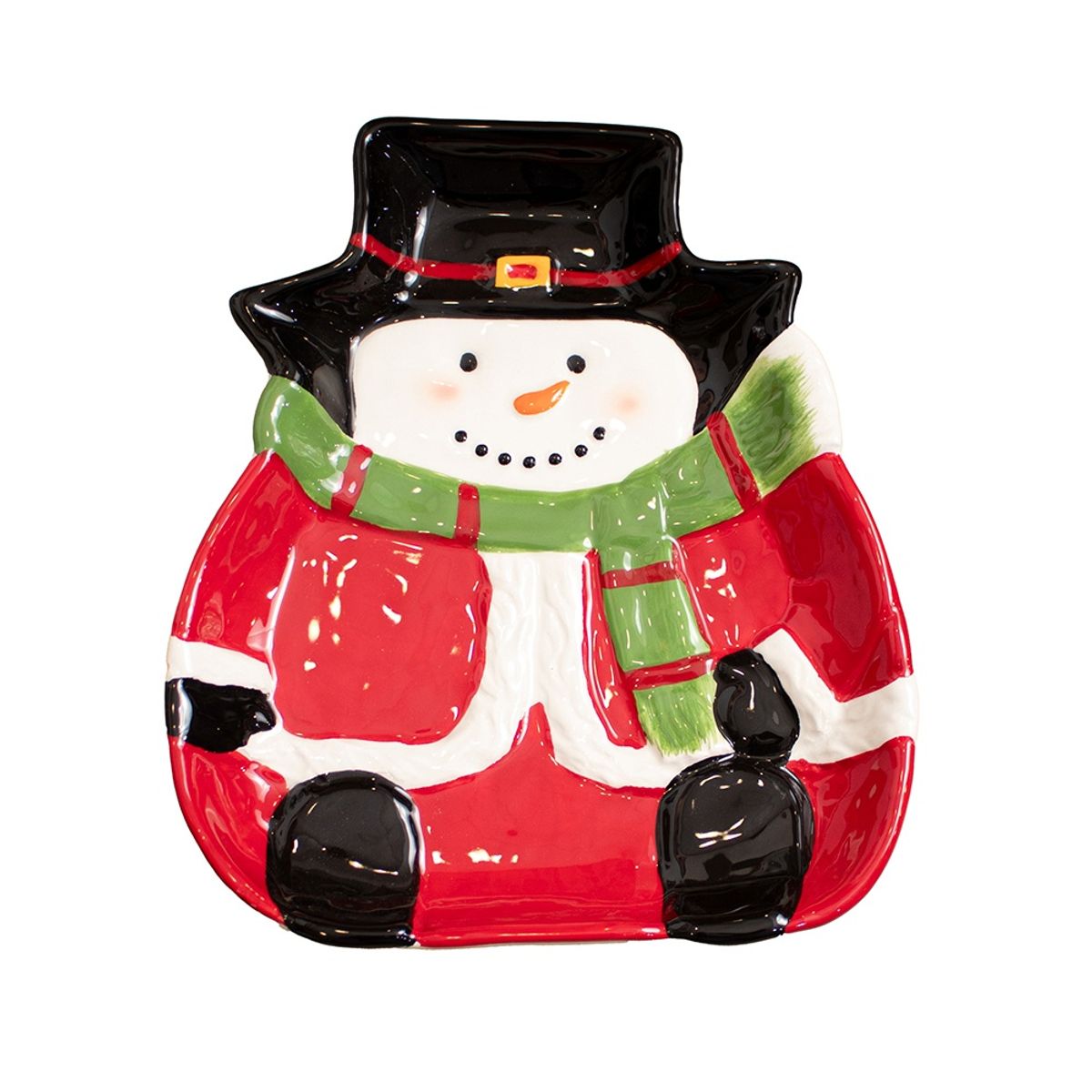 PANORAMA HOGAR - BANDEJA HOMBRE DE NIEVE 20CM CERAMICA