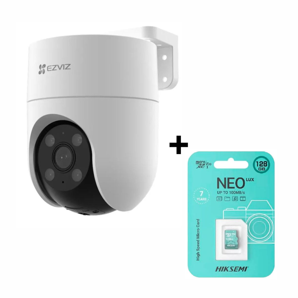 EZVIZ - Cámara de Seguridad para Exteriores EZVIZ H8C 2MP + SD 128GB