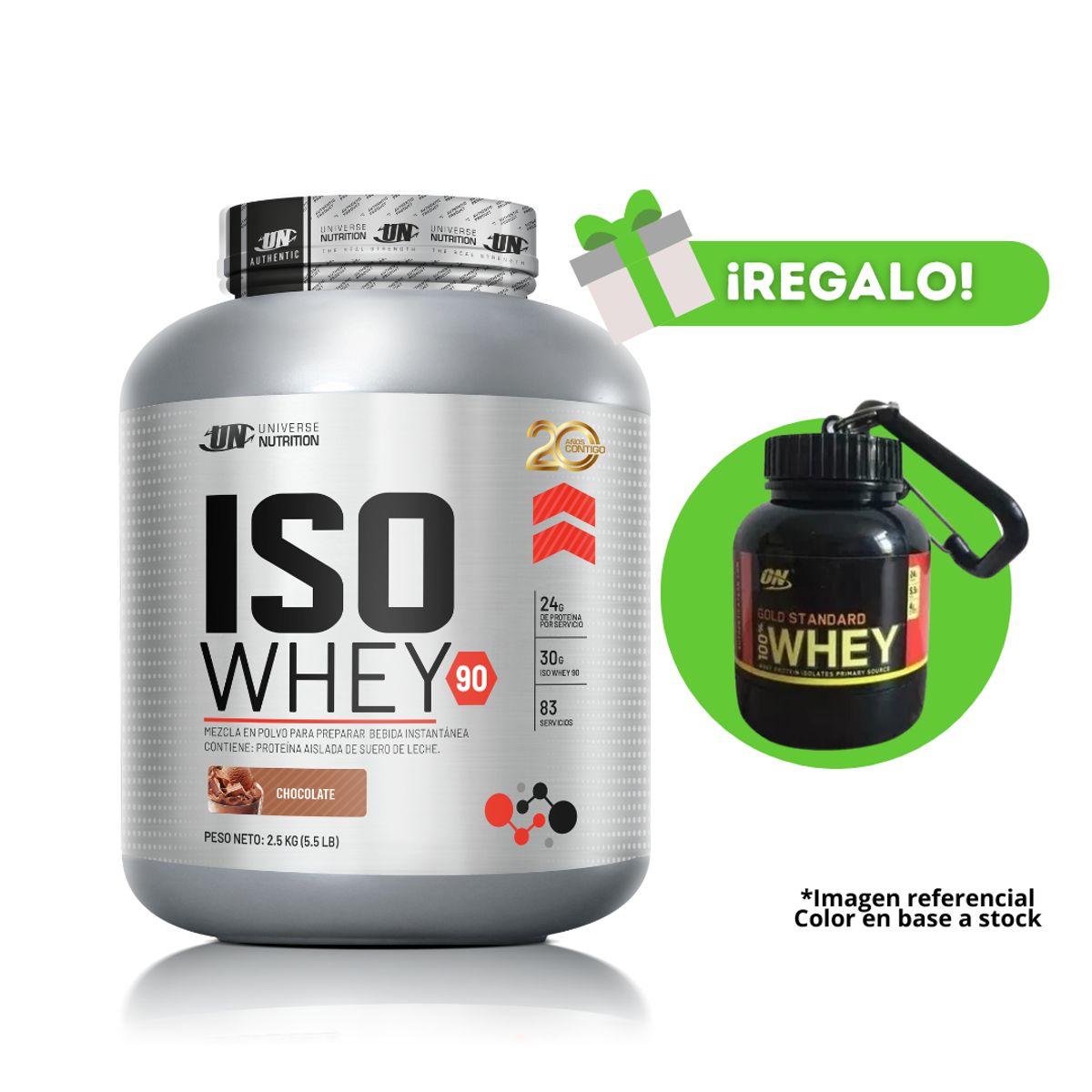UNIVERSE NUTRITION - PROTEÍNA ISO WHEY 25KG CHOCOLATE + PORTAPROTEINA