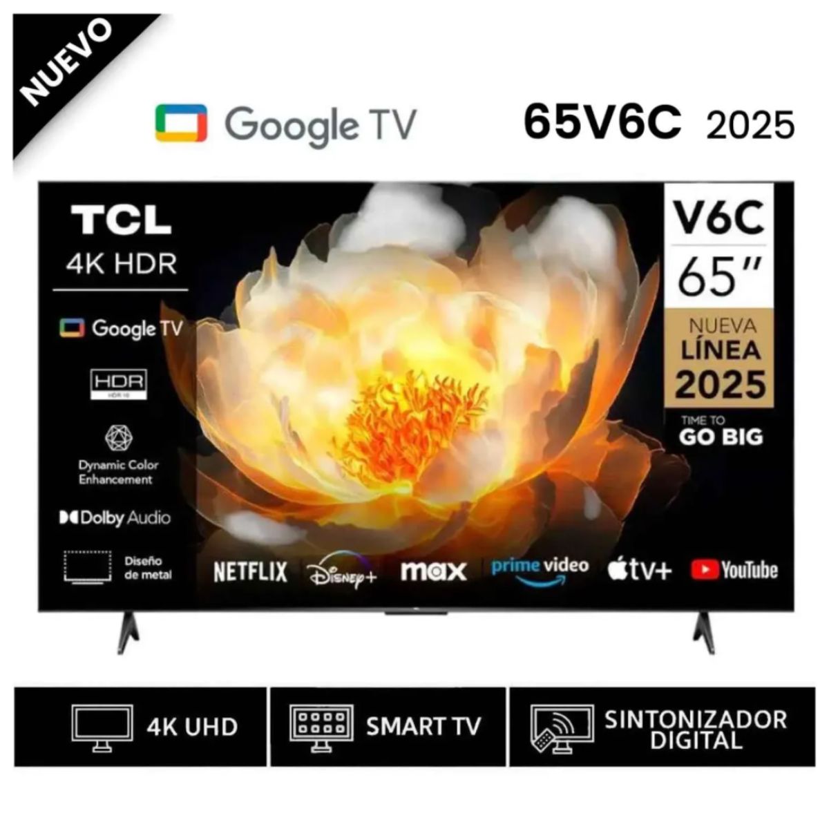 TCL - Televisor TCL LED 65 UHD 4K Smart TV 65V6C