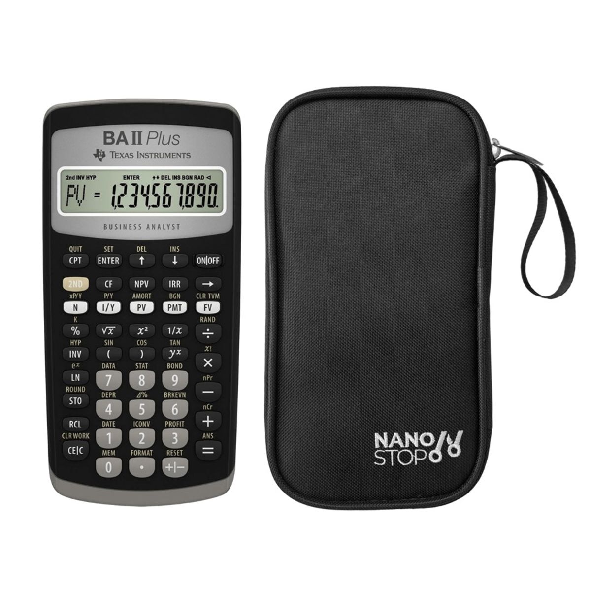 TEXAS - Calculadora Financiera Texas Instruments Baii Plus + Funda Profesional