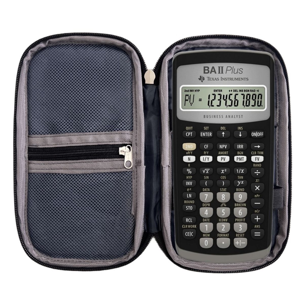 TEXAS - Calculadora Financiera Texas Instruments Baii Plus + Funda Profesional