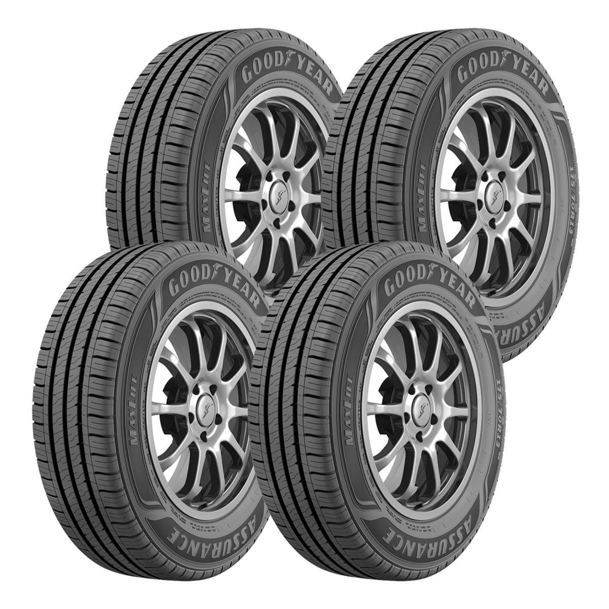 Goodyear - Kit 4 Llanta 16560R14 75T Assurance MaxLife Goodyear