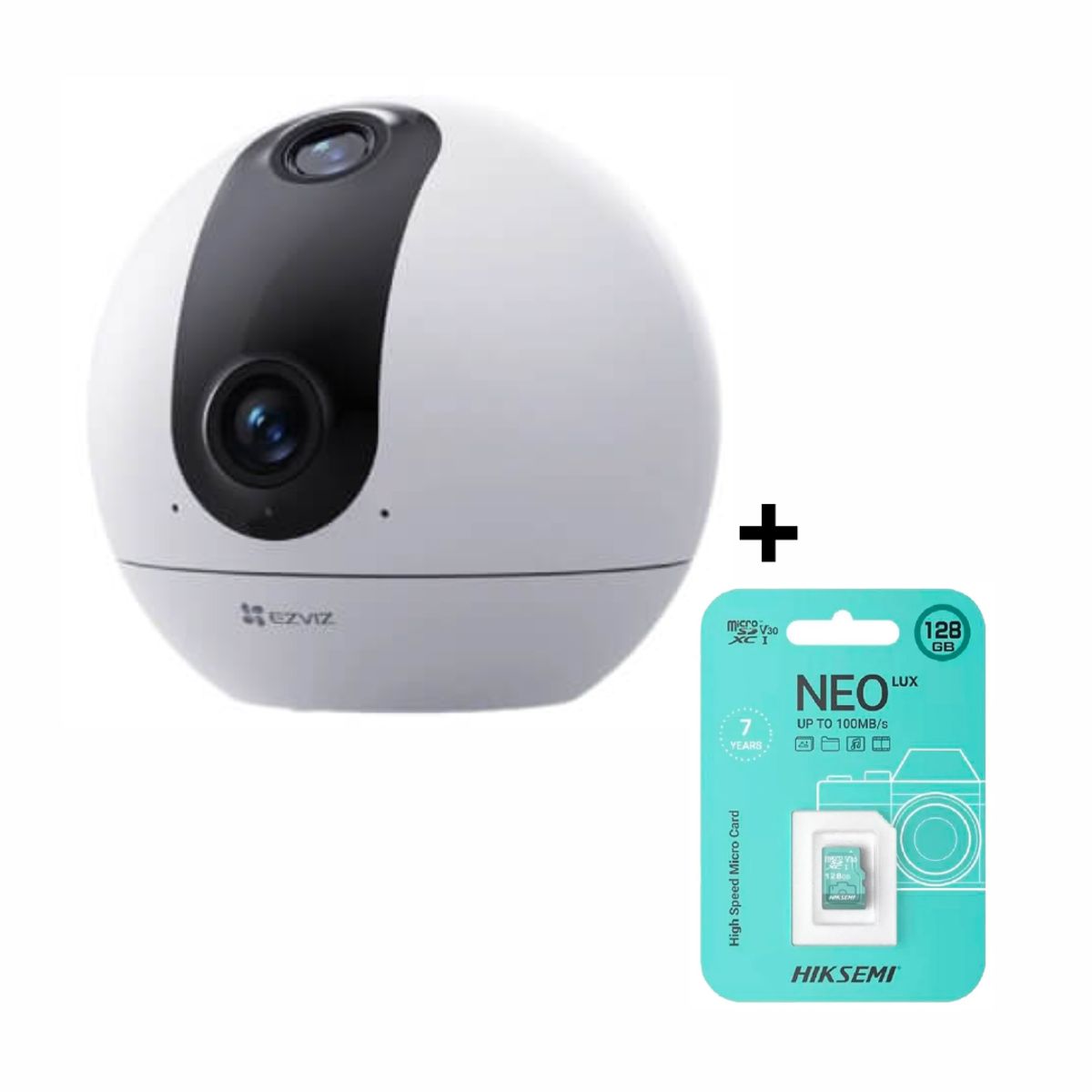 EZVIZ - CAMARA IP C60P 2K 3MP INTERIOR DUAL BAND WIFI6 + SD 128 GB