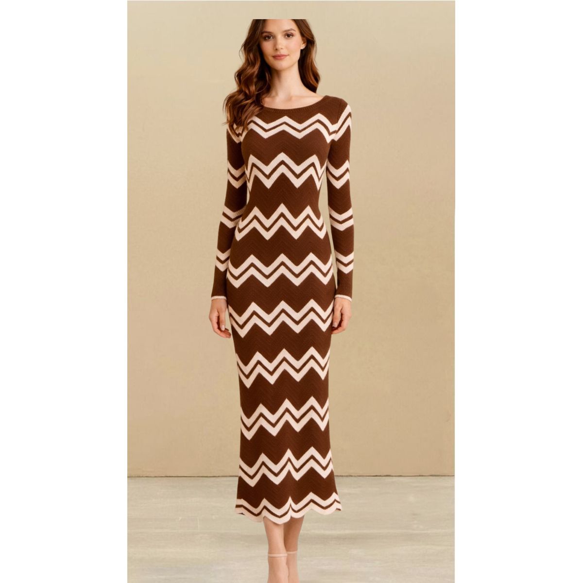 AMA OUTFITTERS - VESTIDO DE HILO ZIGZAG