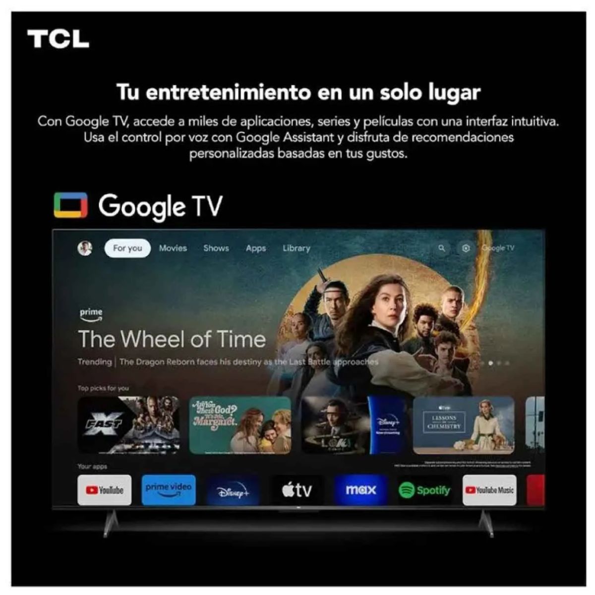 TCL - Televisor TCL LED 65 UHD 4K Smart TV 65V6C + Antena Digital + RackFijo