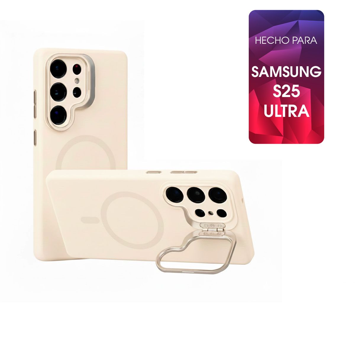 ASIA IMPORT - Silicone Case con MagSafe y Parante Para Samsung S25 Ultra Sin Marca