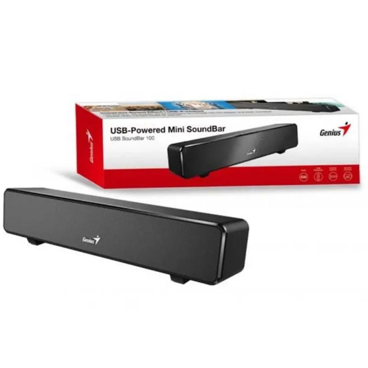 GENIUS - Parlante Soundbar Genius Sound Bar 100 Mini 6W USB Negro