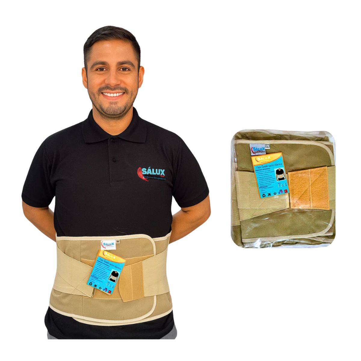 SALUX - FAJA LUMBO SACRO ALUMINIO TALLA L