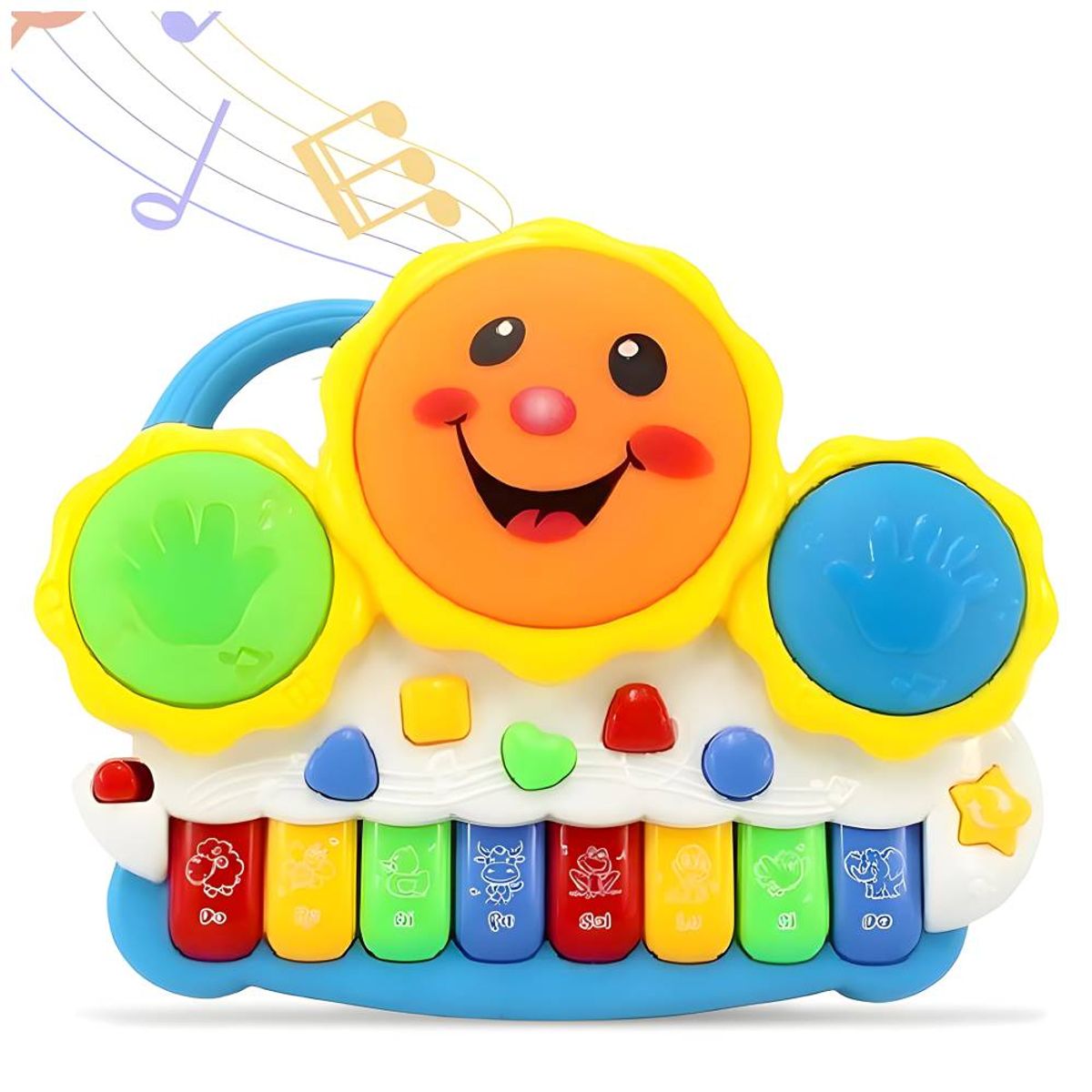GENERICO - Juguete Didáctico Sol con Piano Musical y Luces para Bebés