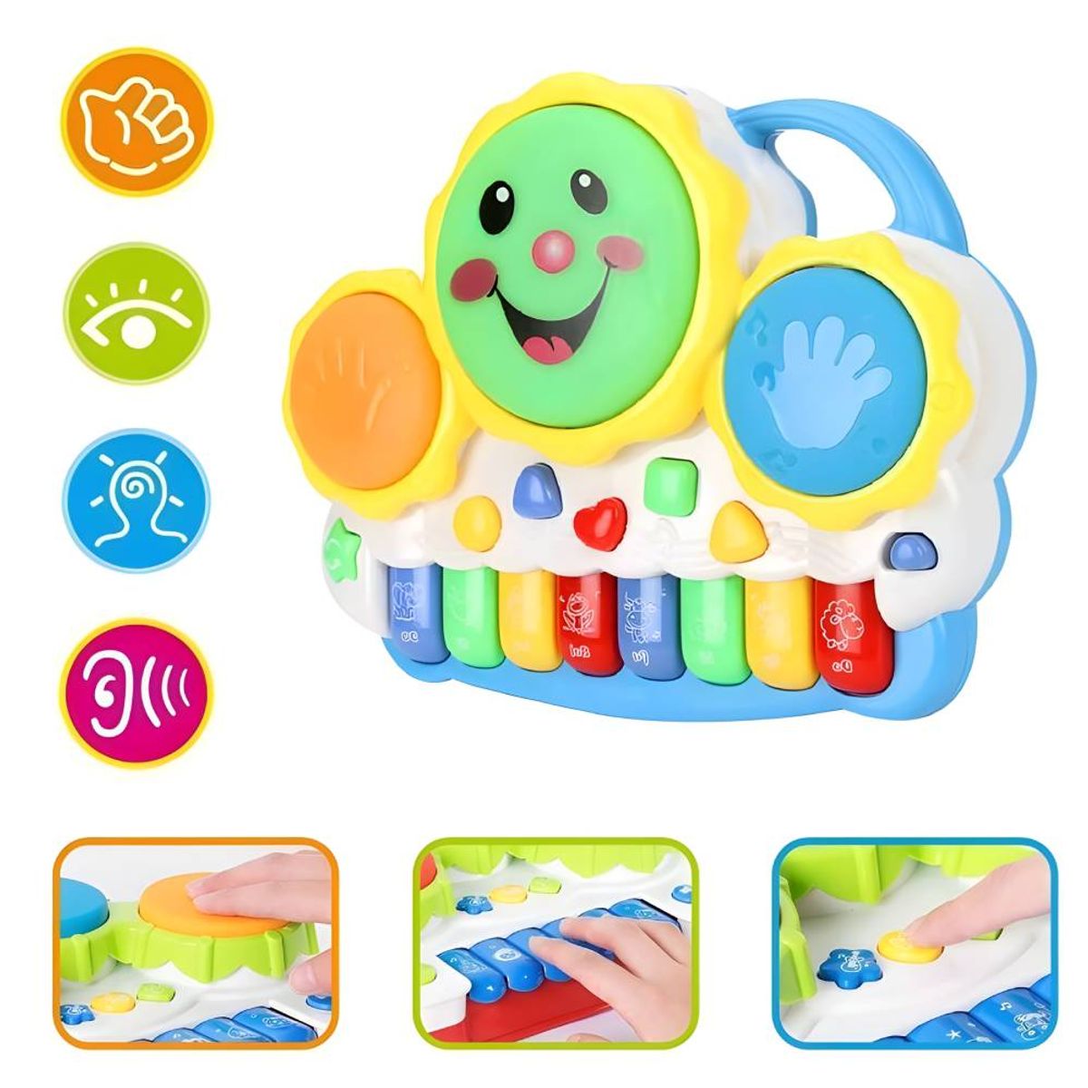 GENERICO - Juguete Didáctico Sol con Piano Musical y Luces para Bebés