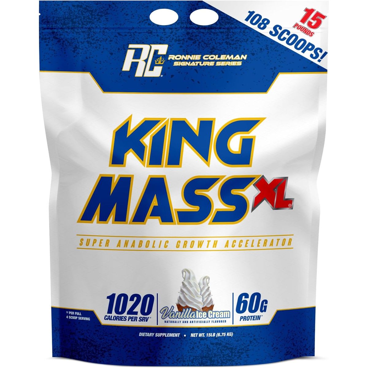 RONNIE COLEMAN - Ganador de peso King Mass 15 lb - Vanilla Ice Cream