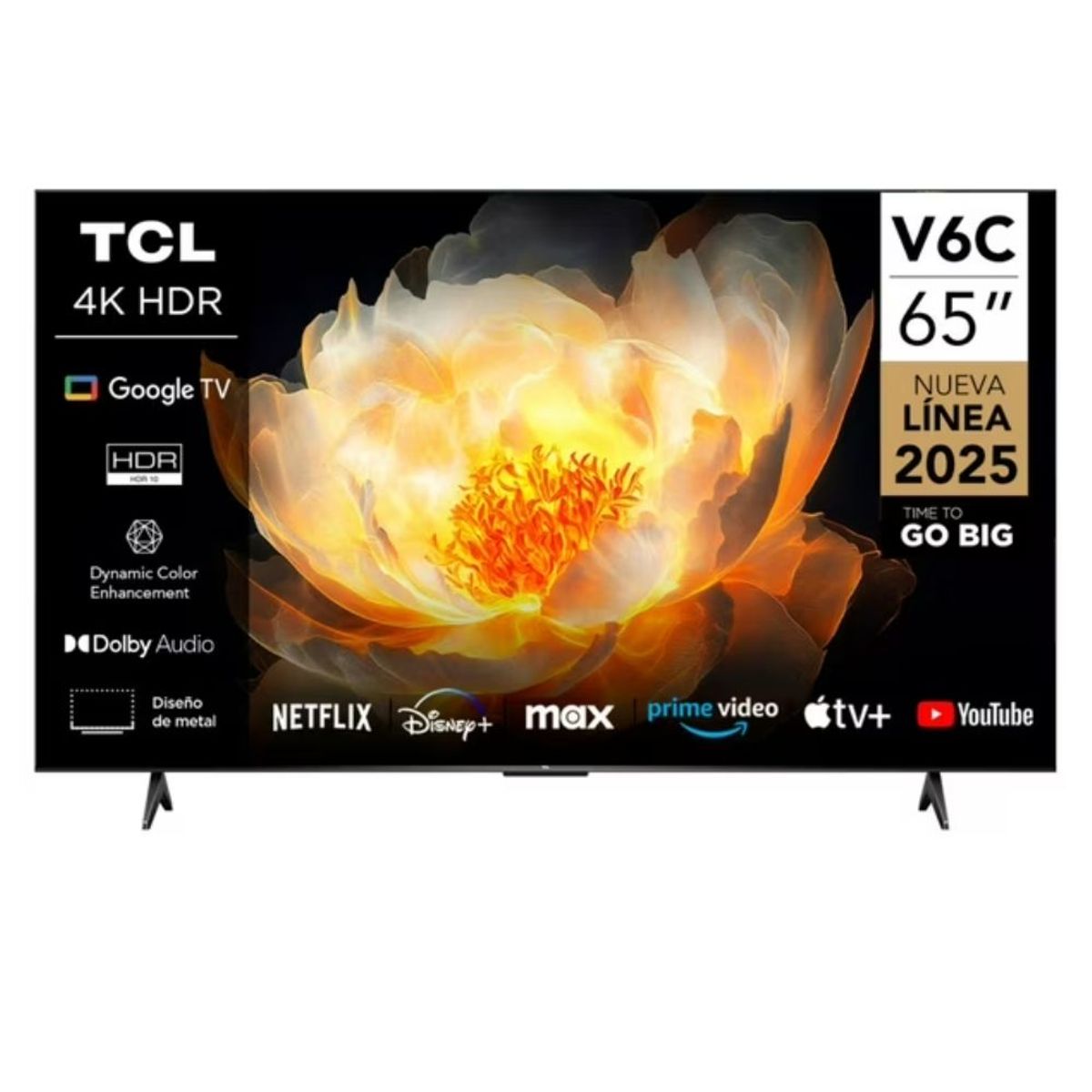 TCL - Televisor 65'' UHD 4K TCL Google TV Smart TV 65V6C 2025