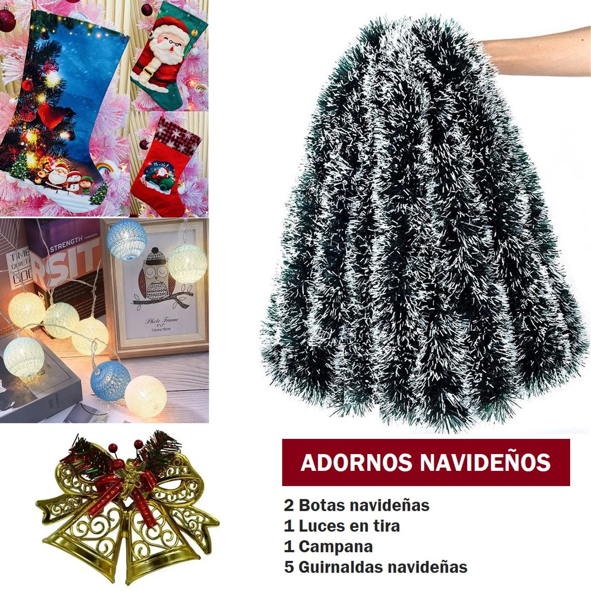 GENERICO - Set de adornos navideños para decorar tu casa esta navidad