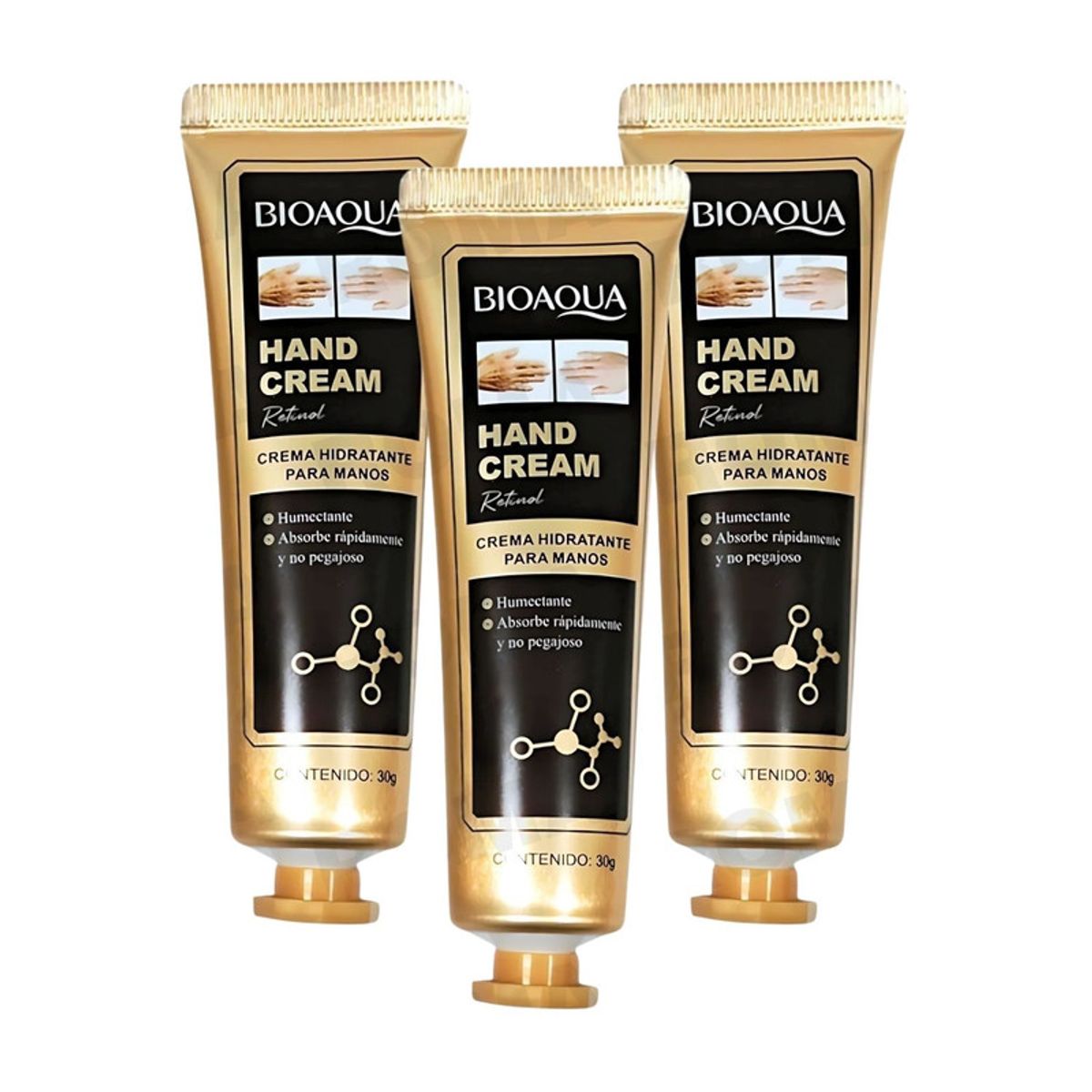 BIOAQUA - PACK 3 CREMA DE MANOS RETINOL 30G BIOAQUA